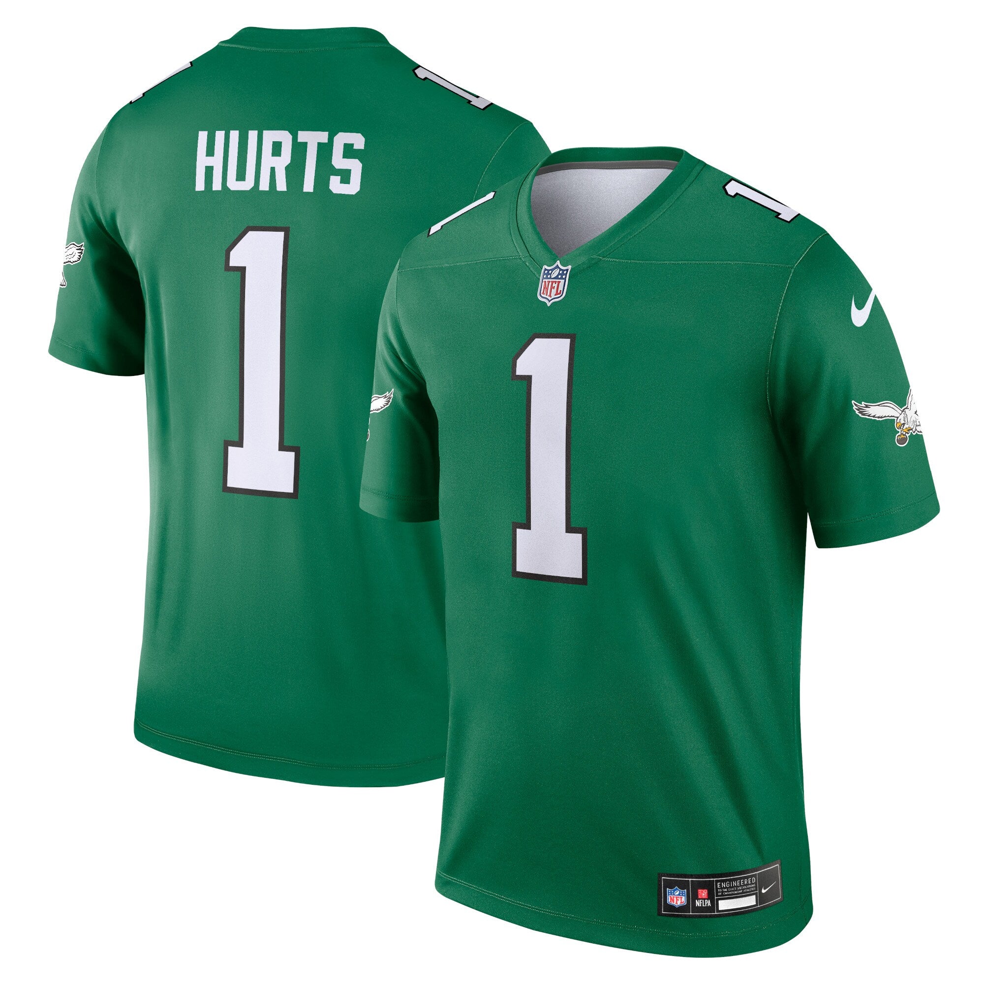 Jalen Hurts Philadelphia Eagles Nike Alternate Legend Player Jersey   Kelly Green