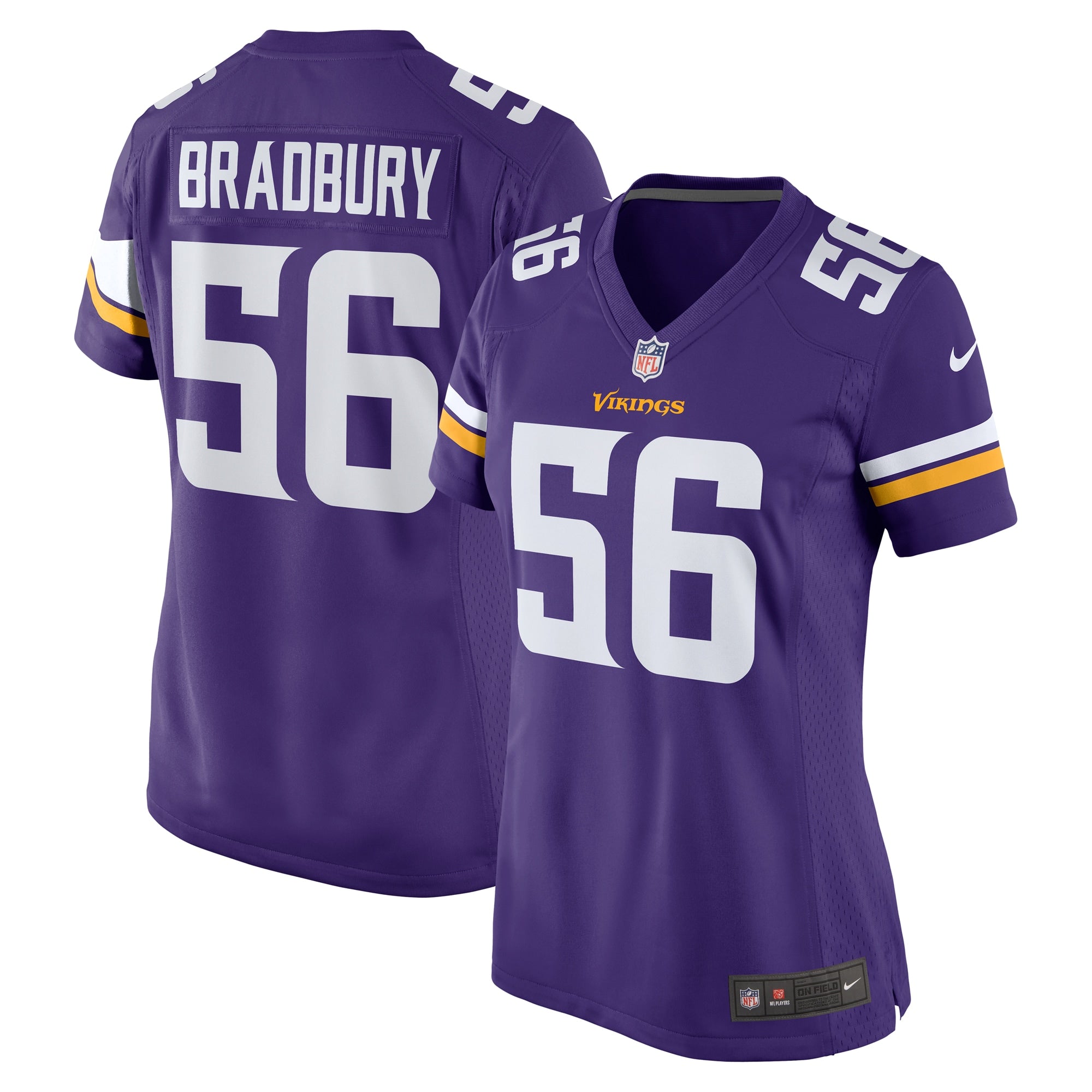 Garrett Bradbury Minnesota Vikings Nike Women s Game Jersey   Purple