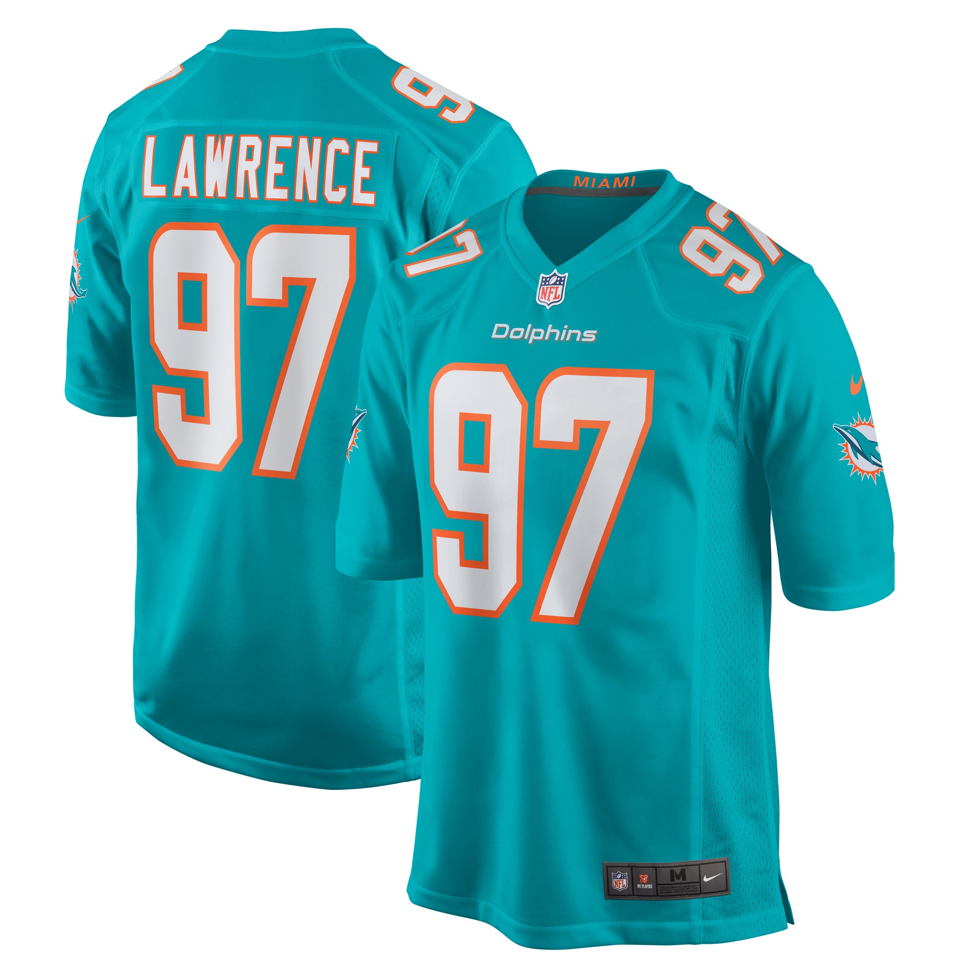 Rashard Lawrence Miami Dolphins Nike Team Game Jersey    Aqua