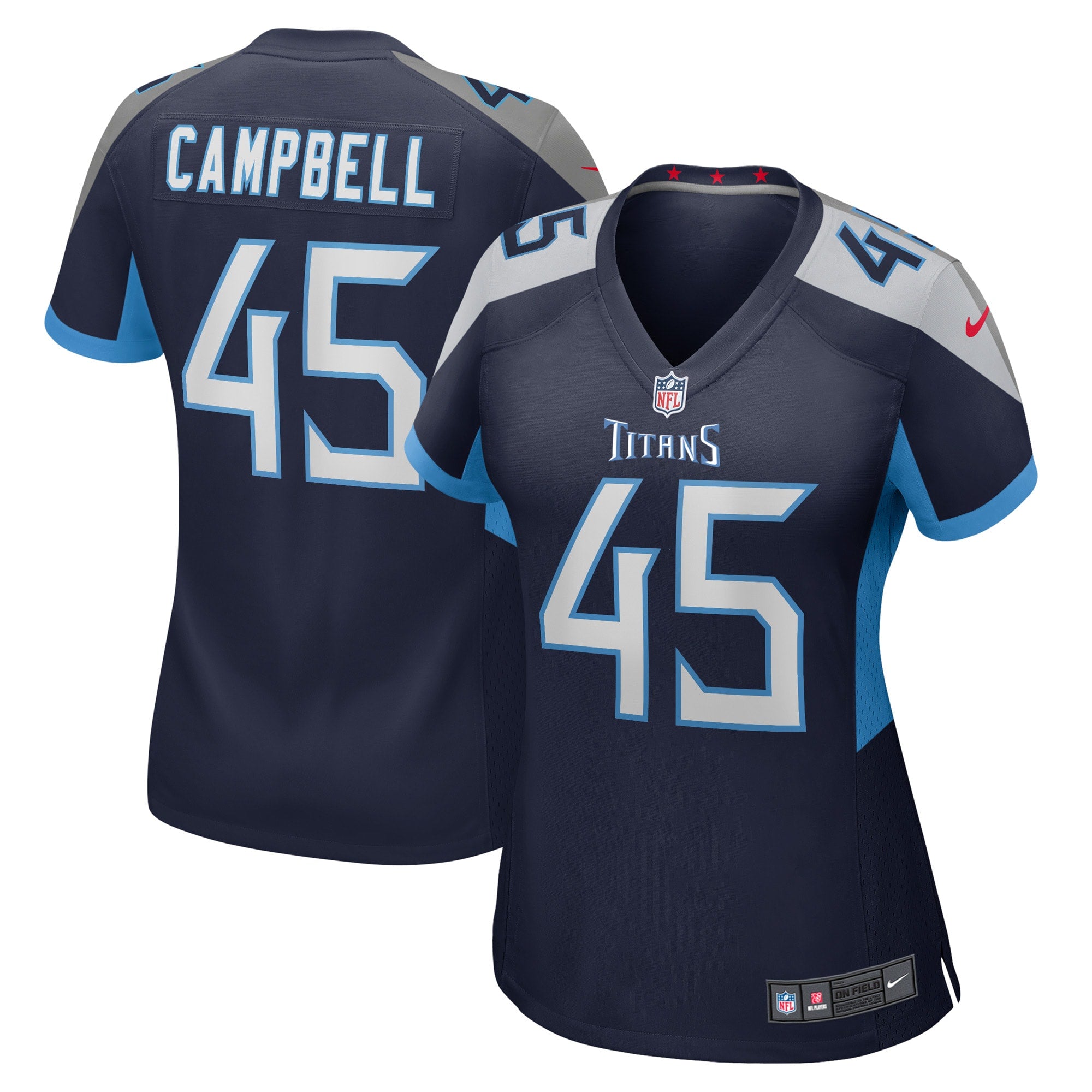 Chance Campbell Tennessee Titans Nike Women s Player Game Jersey   Navy