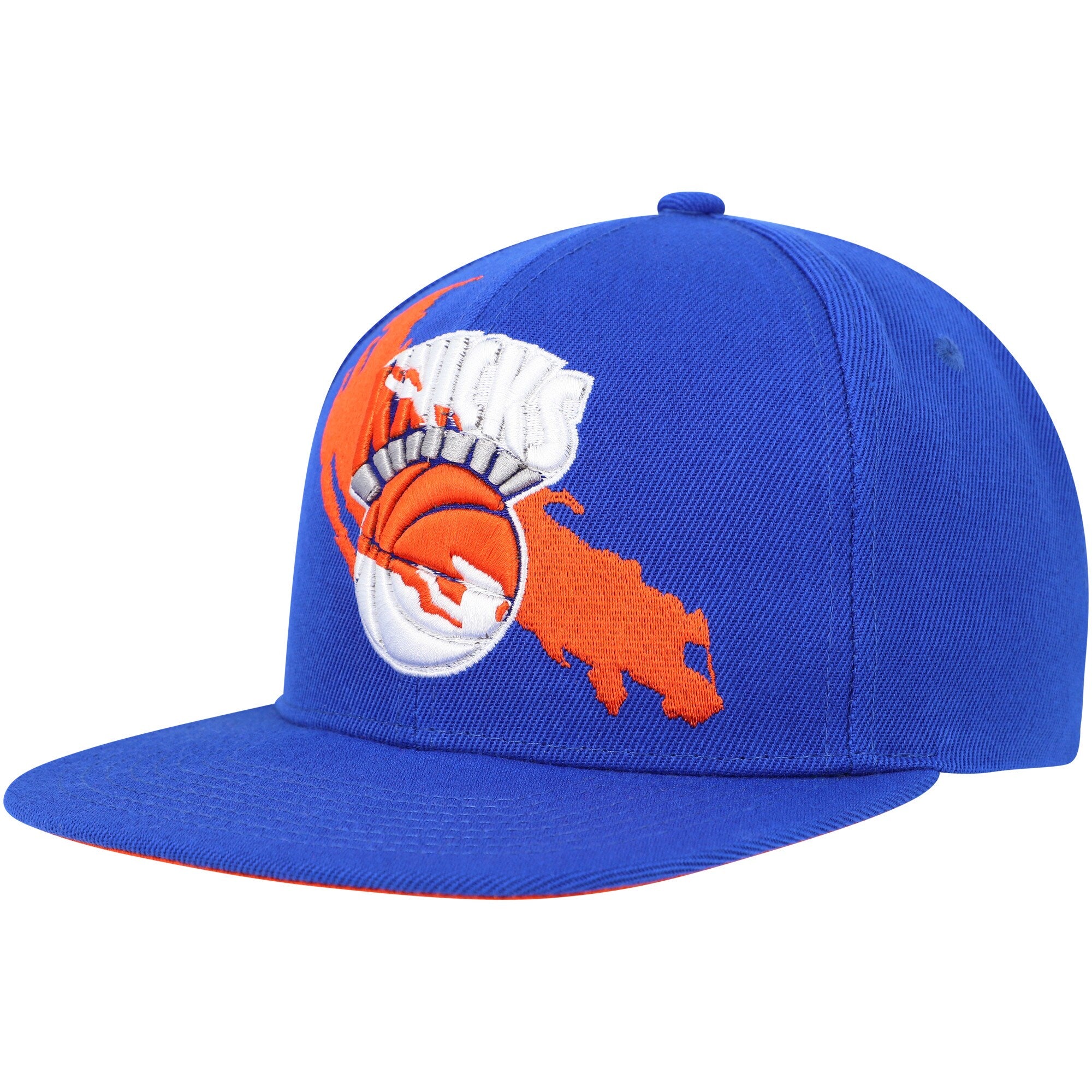 New York Knicks Mitchell & Ness Paint By Numbers Snapback Hat - Blue