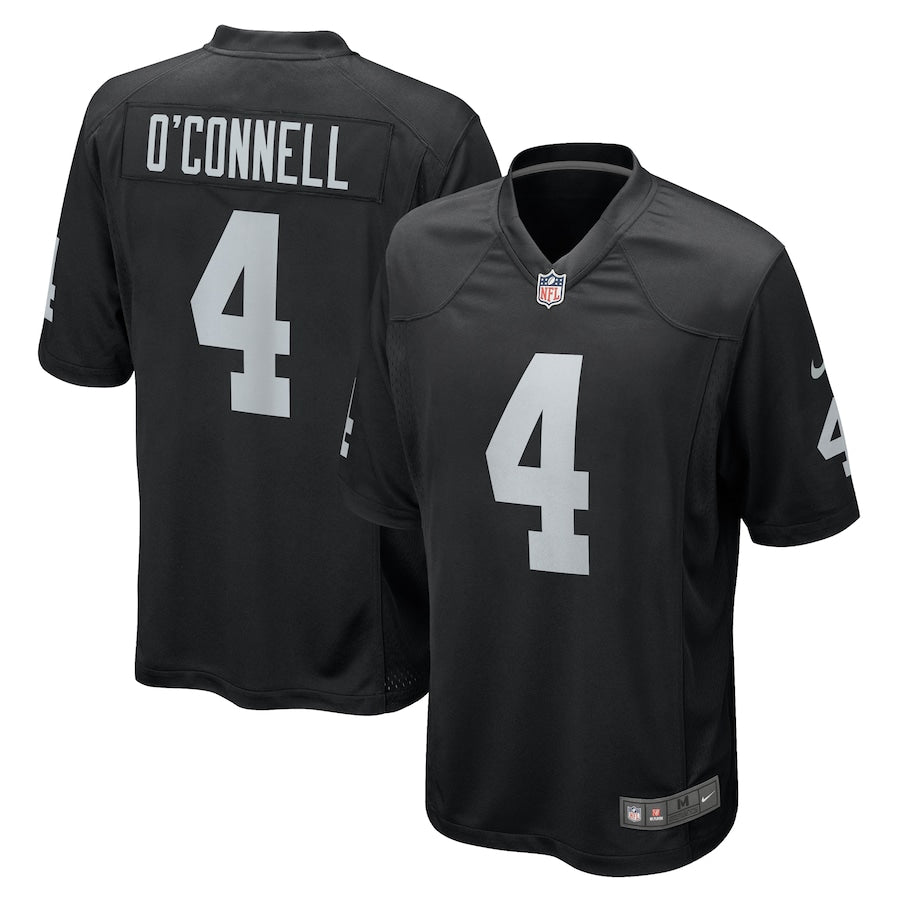 Men s Las Vegas Raiders  Aidan O Connell Black Game Jerseys