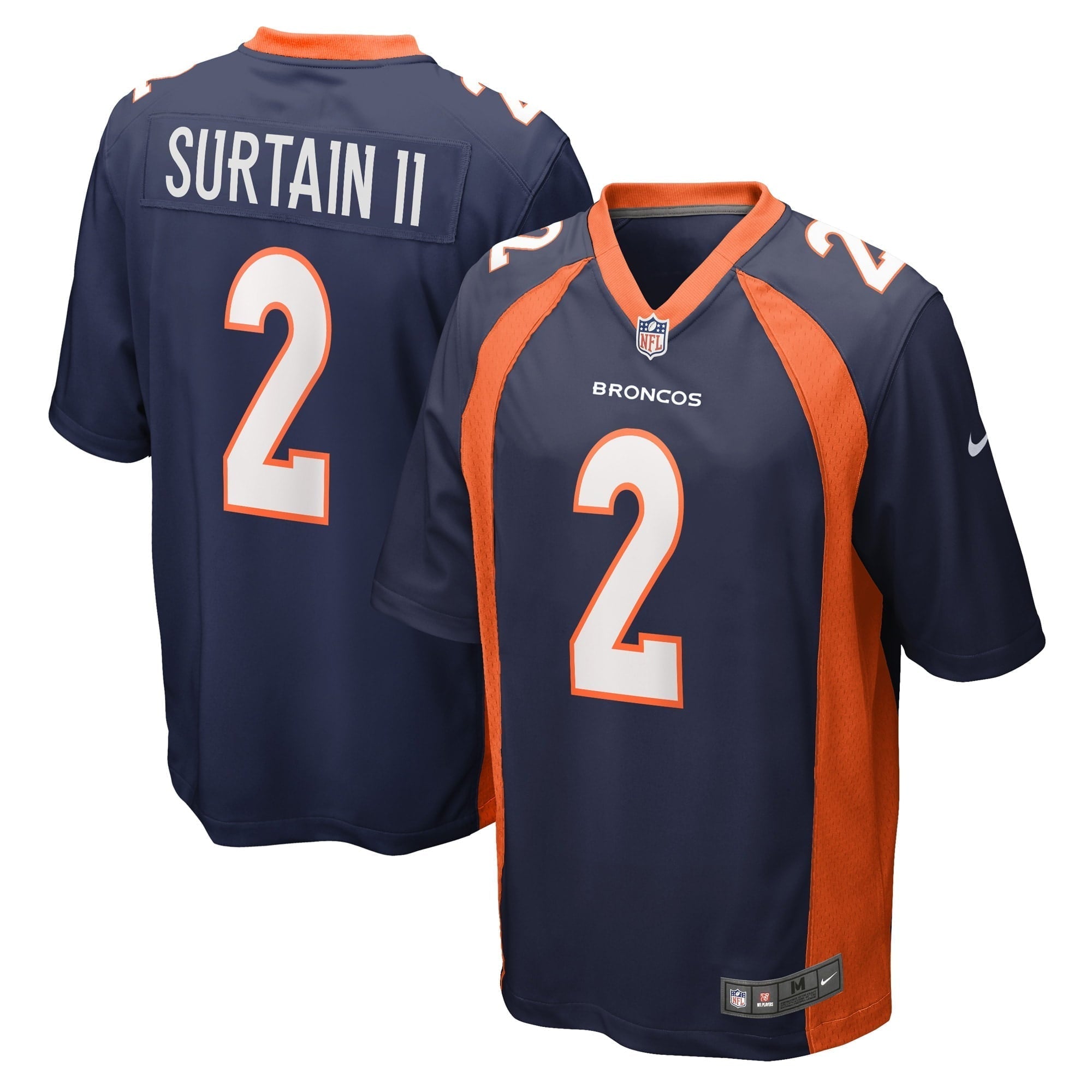 Men s Nike Patrick Surtain II Navy Denver Broncos Home Game Player Jersey