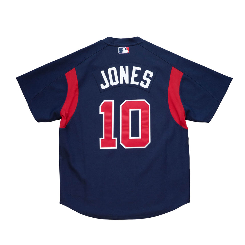 Men's Atlanta Braves Chipper Jones 2003 Mitchell & Ness Navy Cooperstown Batting Practice Jersey