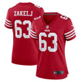 Women s Nike Nick Zakelj Scarlet San Francisco 49ers Game Player Jersey