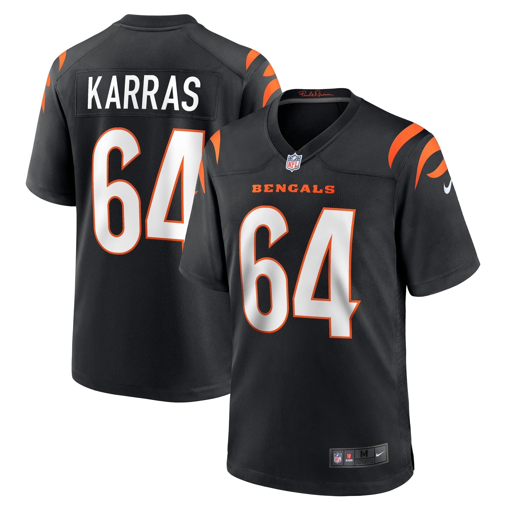 Men s Nike Ted Karras Black Cincinnati Bengals Game Player Jersey