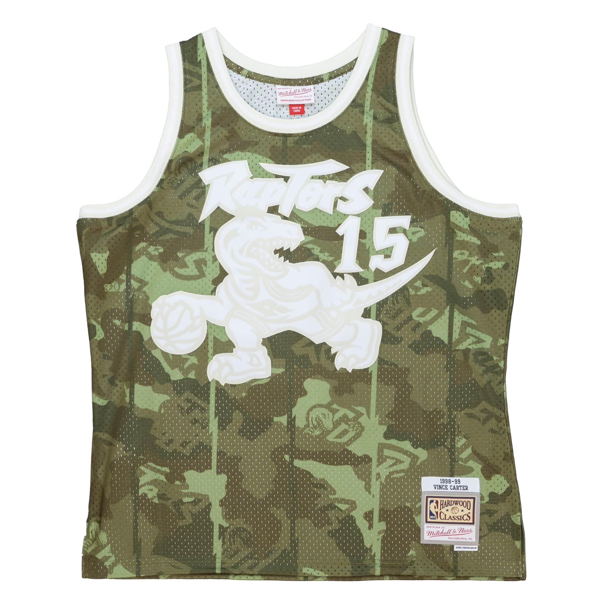 Ghost Green Camo Swingman Vince Carter Toronto Raptors 1998-99 Jersey