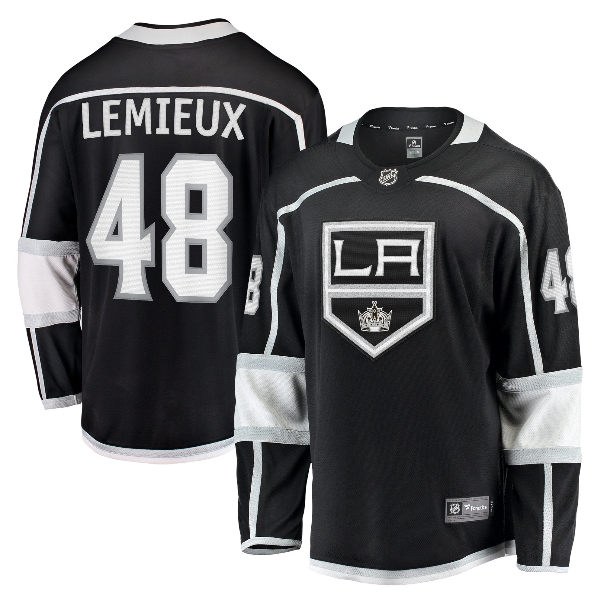 Men's Fanatics Branded Brendan Lemieux Black Los Angeles Kings Home Breakaway Player Jersey