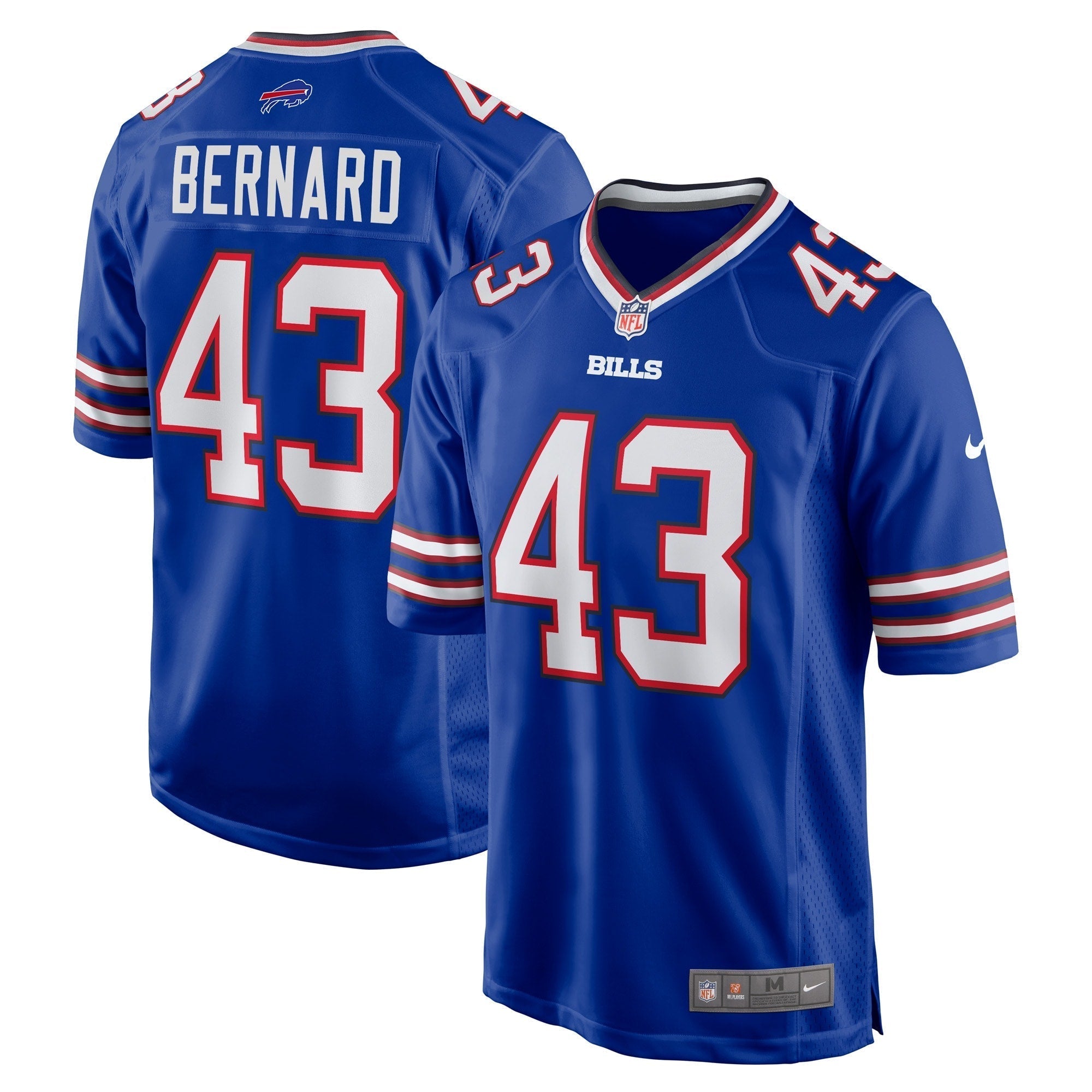 Men s Nike Terrel Bernard Royal Buffalo Bills Game Player Jersey