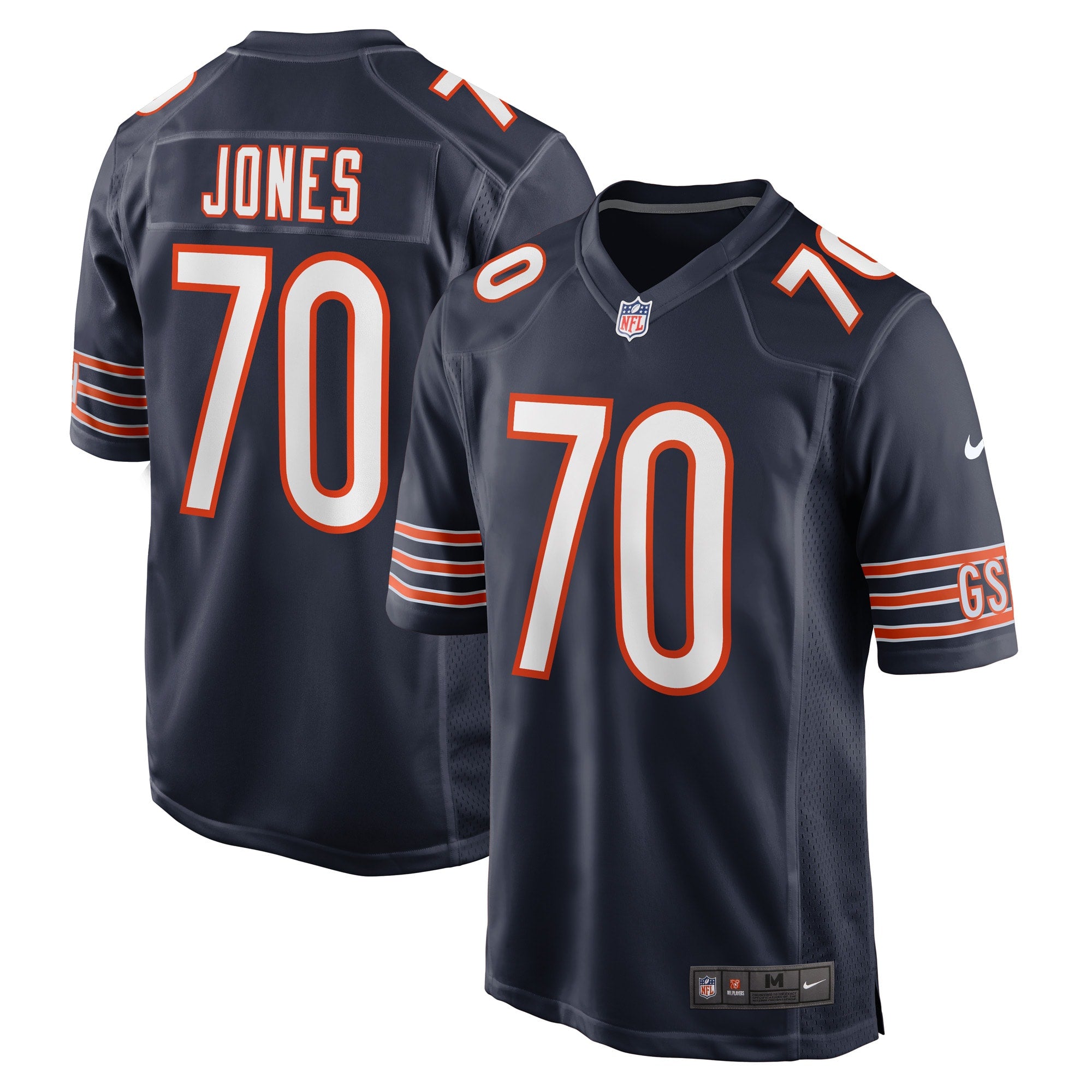 Braxton Jones Chicago Bears Nike Game Player Jersey   Navy