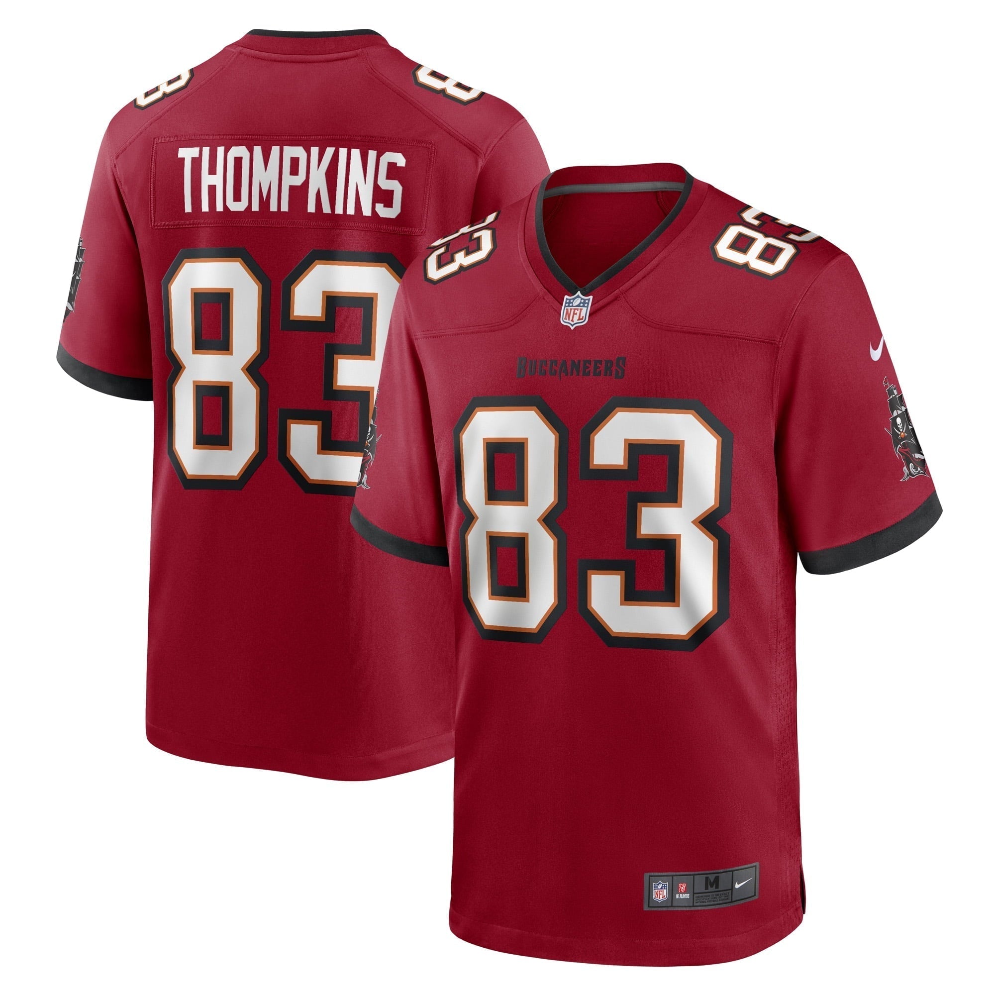 Men s Nike Deven Thompkins Red Tampa Bay Buccaneers Game Player Jersey