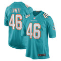 John Lovett Miami Dolphins Nike Game Player Jersey   Aqua