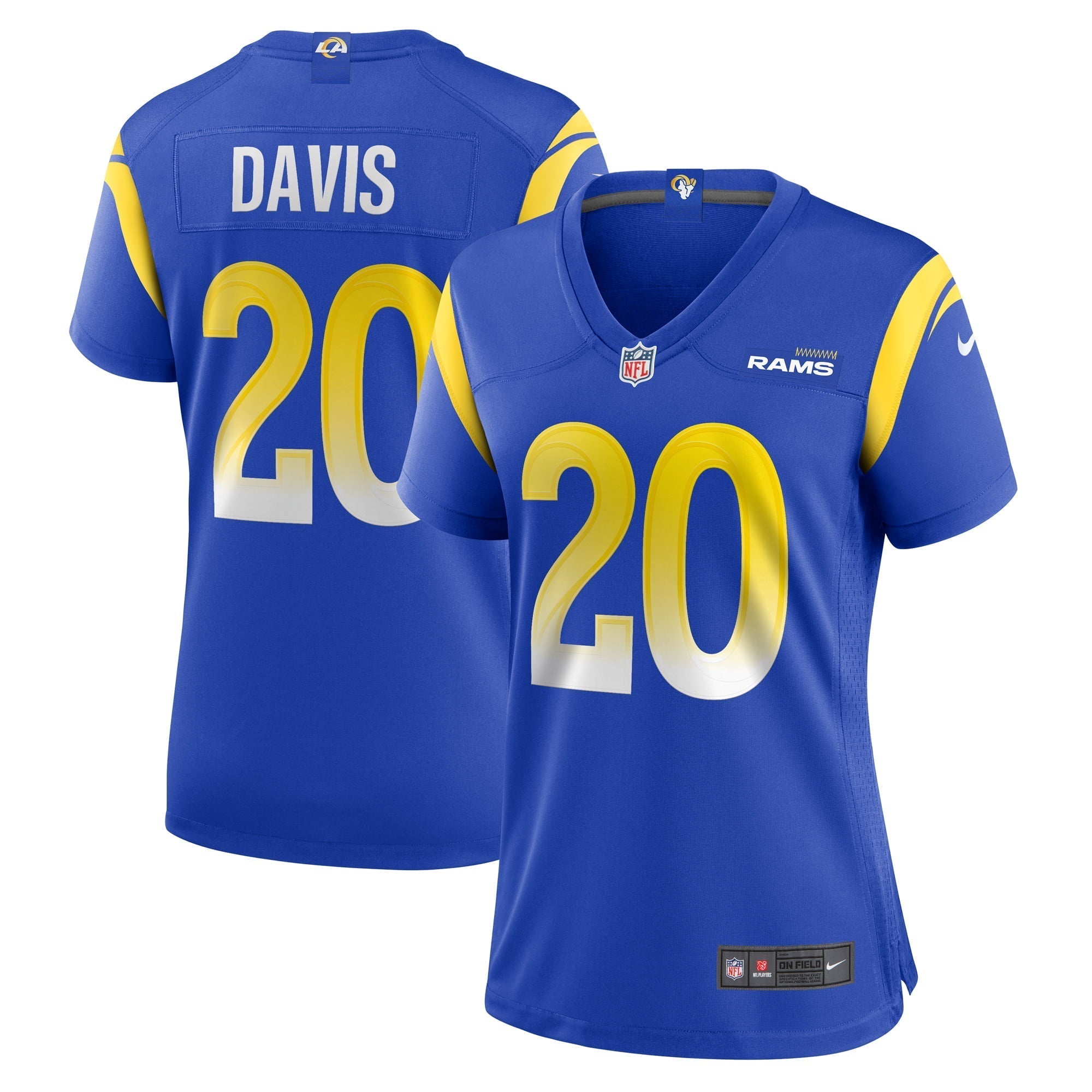 Women s Nike Tyon Davis Royal Los Angeles Rams Home Game Jersey