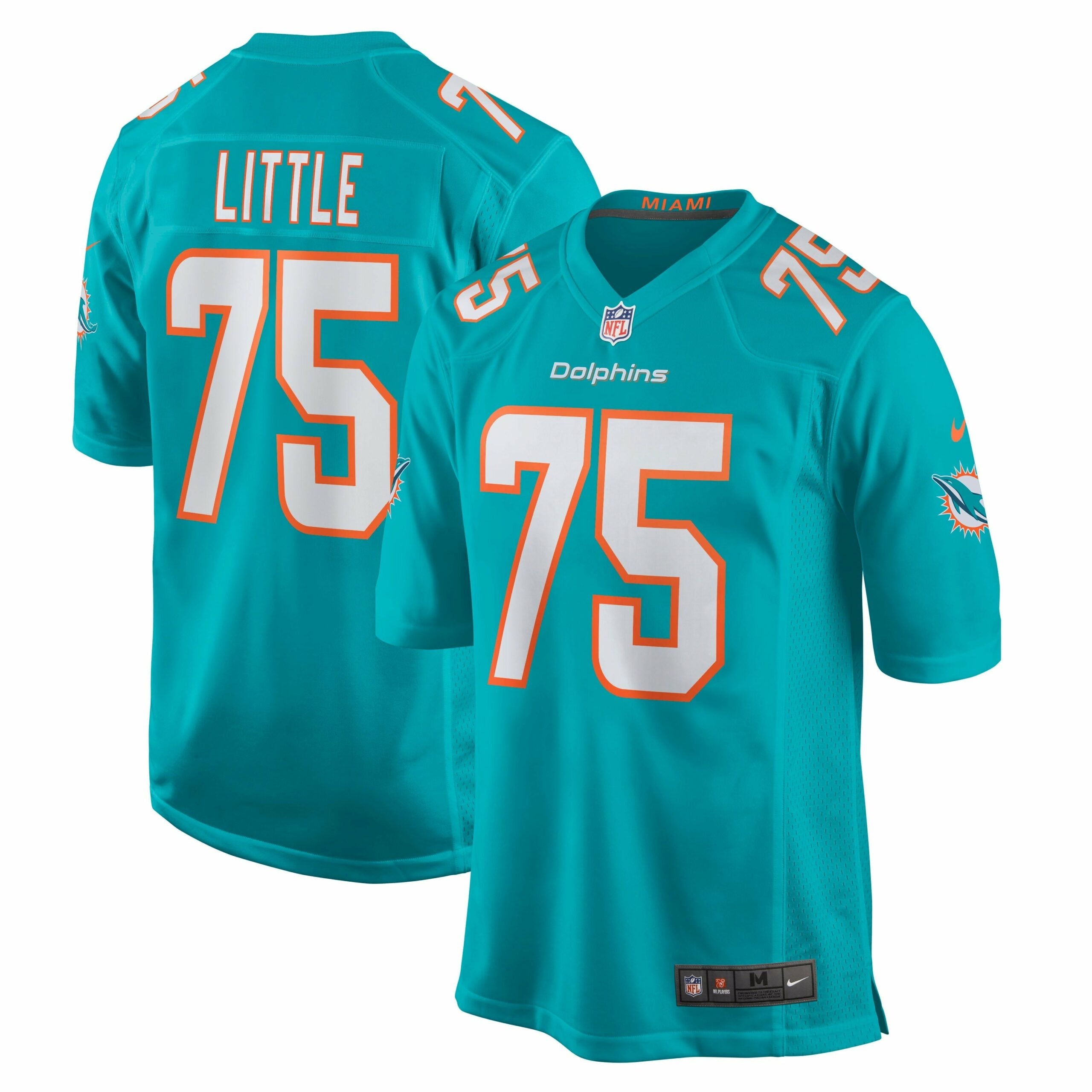 Men s Nike Greg Little Aqua Miami Dolphins Game Jersey