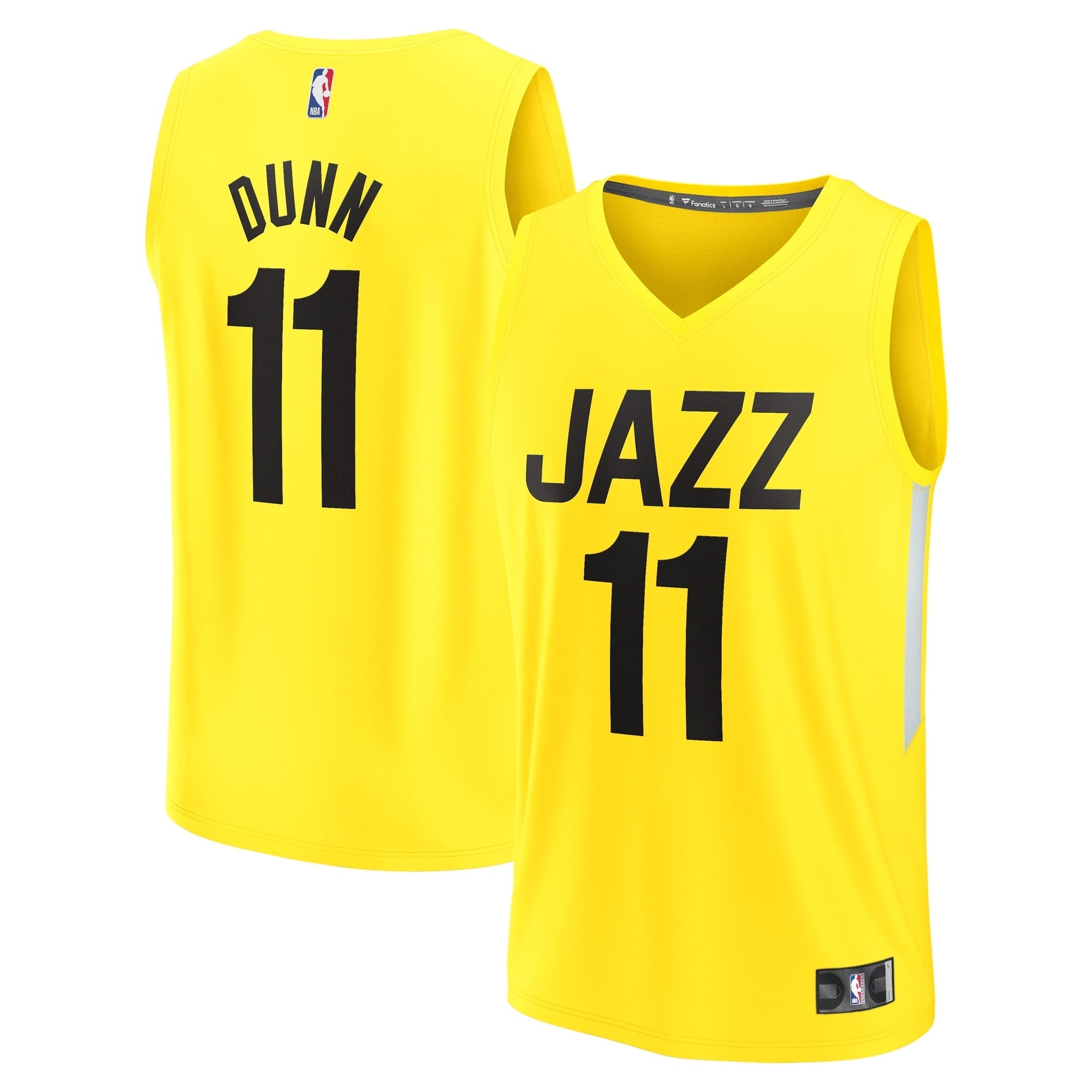 Youth Fanatics Branded Kris Dunn Yellow Utah Jazz Fast Break Player Jersey - Icon Edition