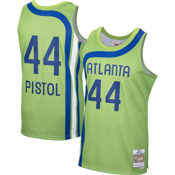 Men's Atlanta Hawks, NBA Jerseys Green Pistol Pete Maravich Mitchell & Ness 1970-71 Hardwood Classics Swingman Jersey