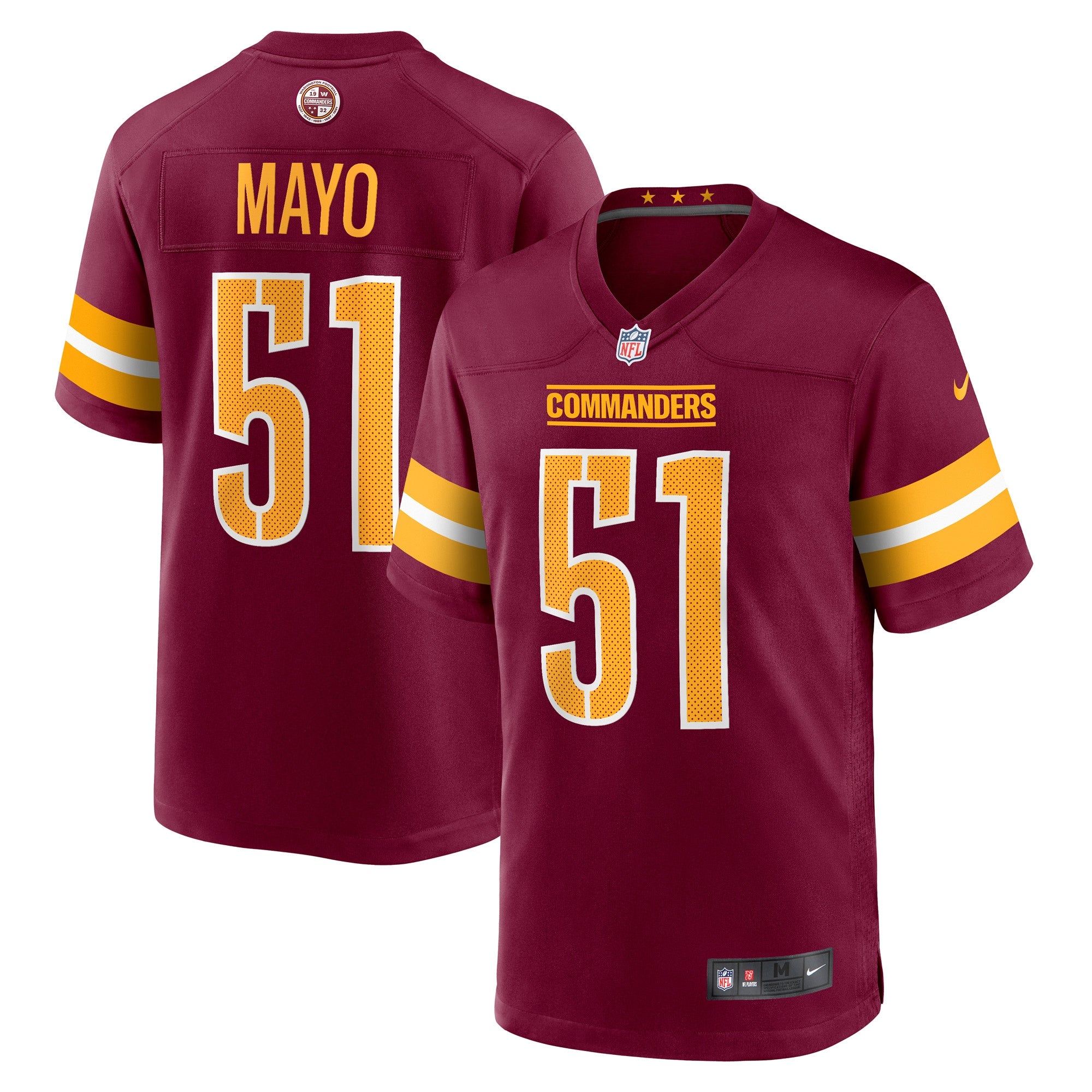 David Mayo Washington Commanders Nike Game Player Jersey   Burgundy