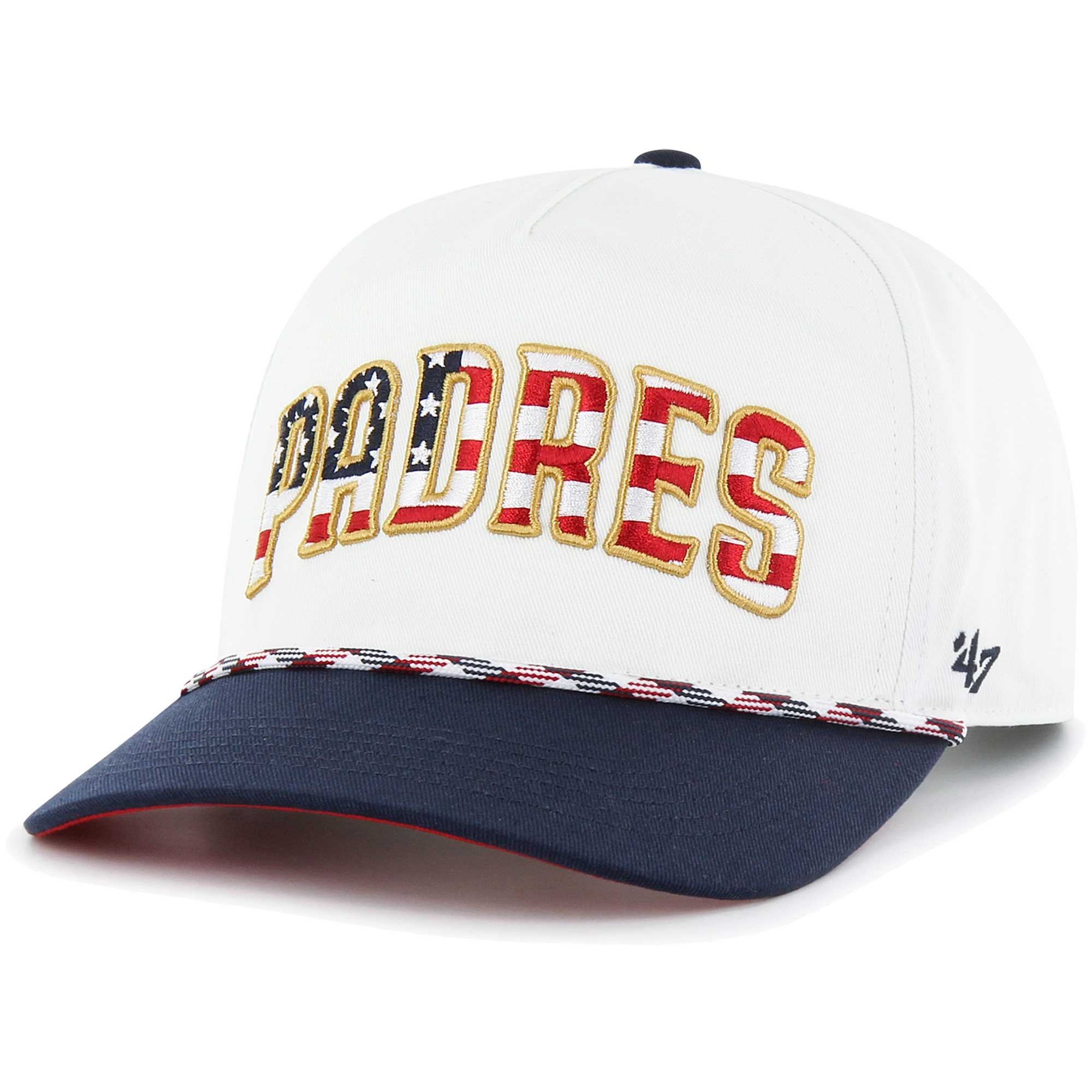San Diego Padres '47 Flag Script Hitch Snapback Hat - White