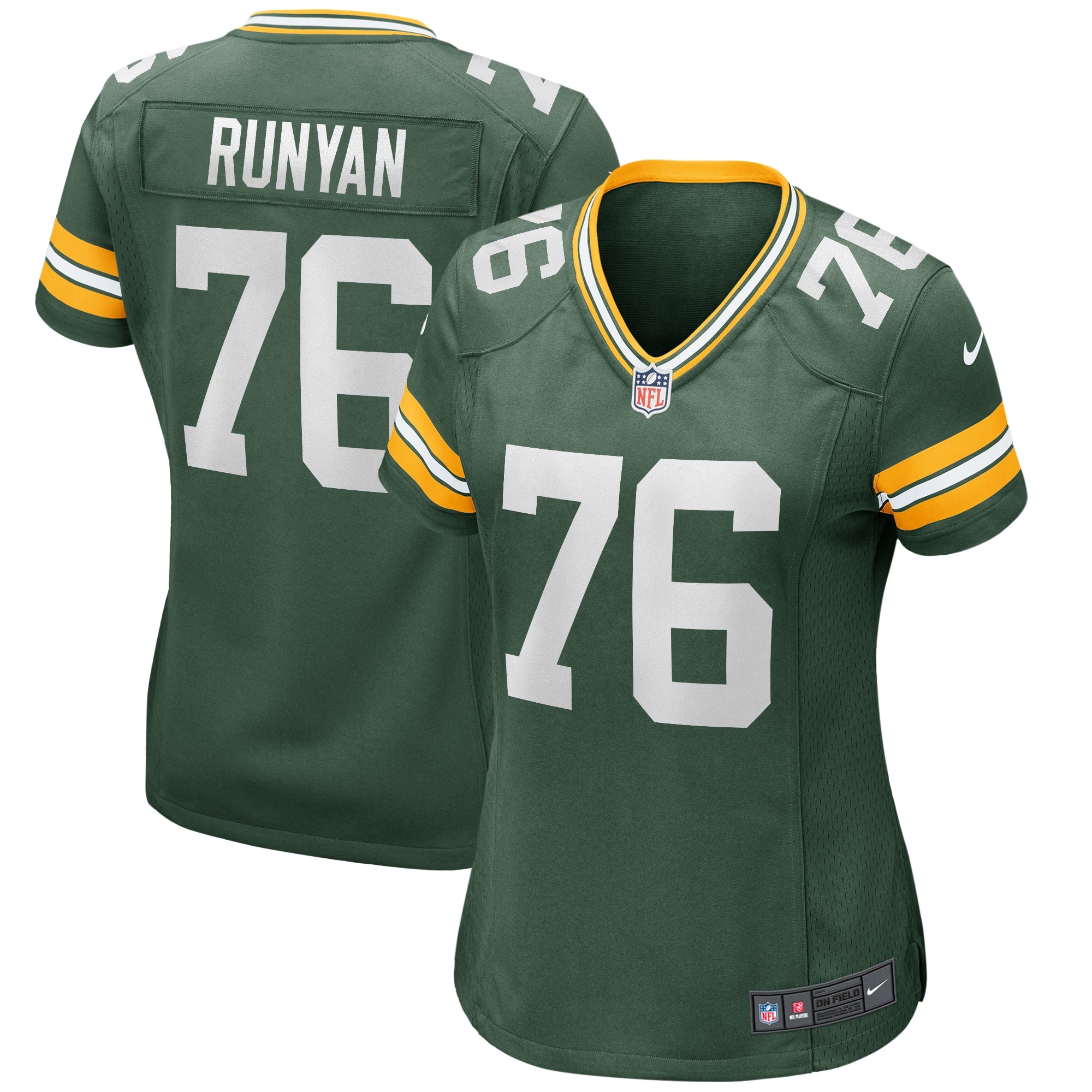 Jon Runyan Green Bay Packers Nike Women s Game Jersey   Green