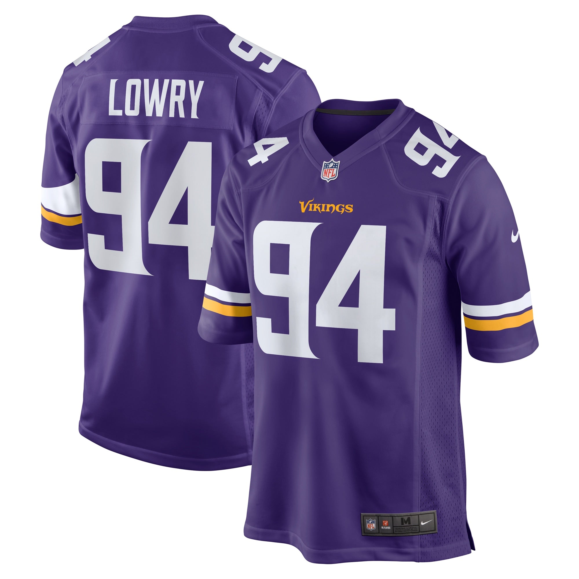 Dean Lowry Minnesota Vikings Nike Game Player Jersey   Purple