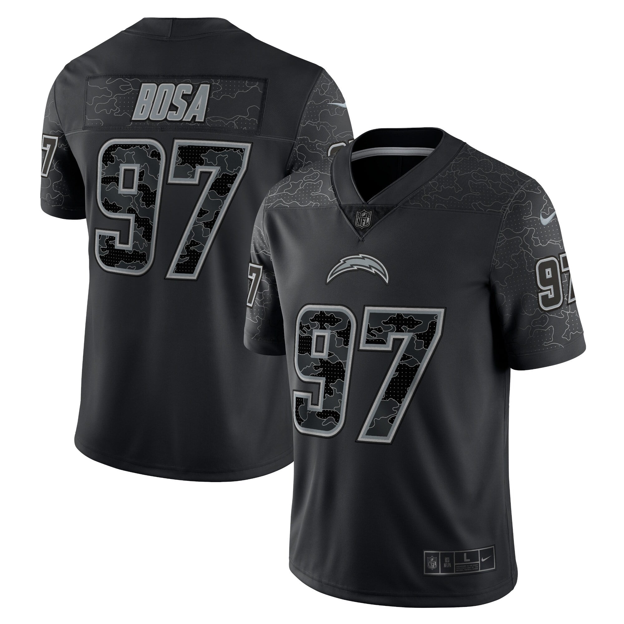 Men s Nike Joey Bosa Black Los Angeles Chargers RFLCTV Limited Jersey