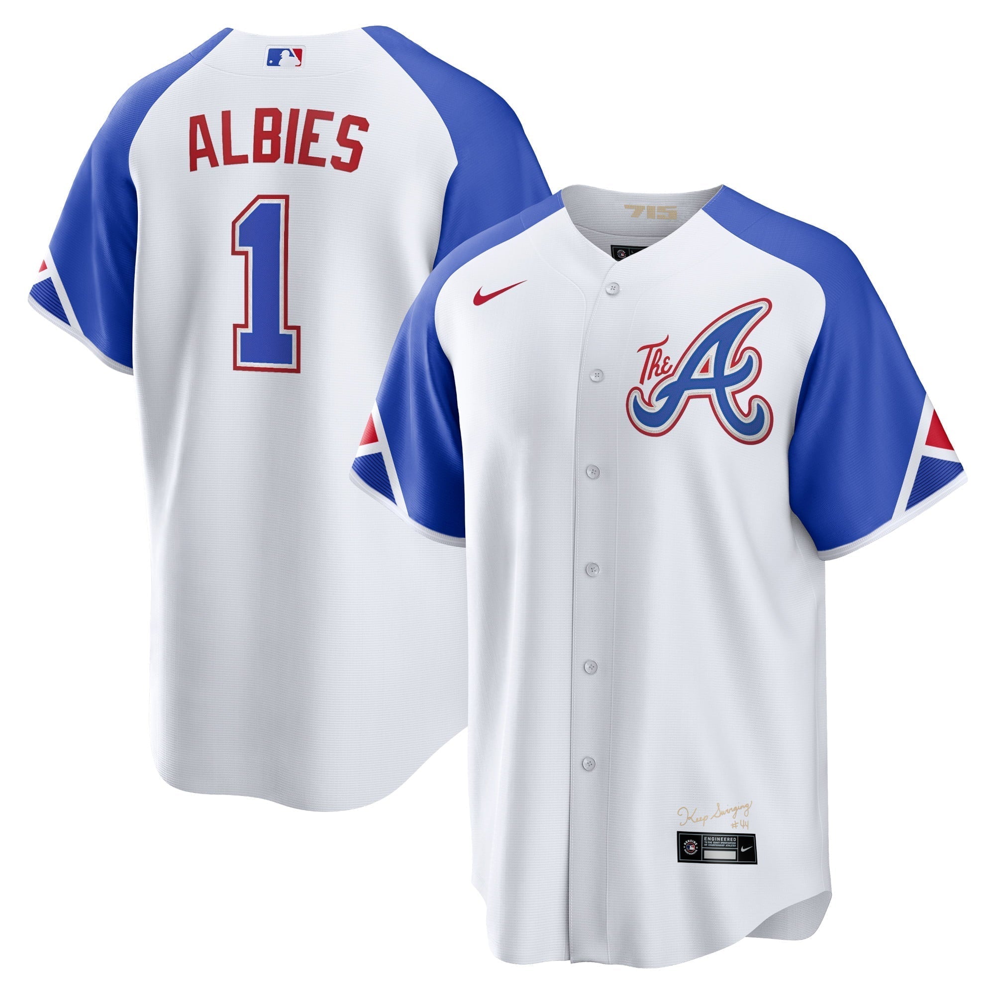 Men's Nike Ozzie Albies White Atlanta Braves 2023 City Connect Replica Player Jersey