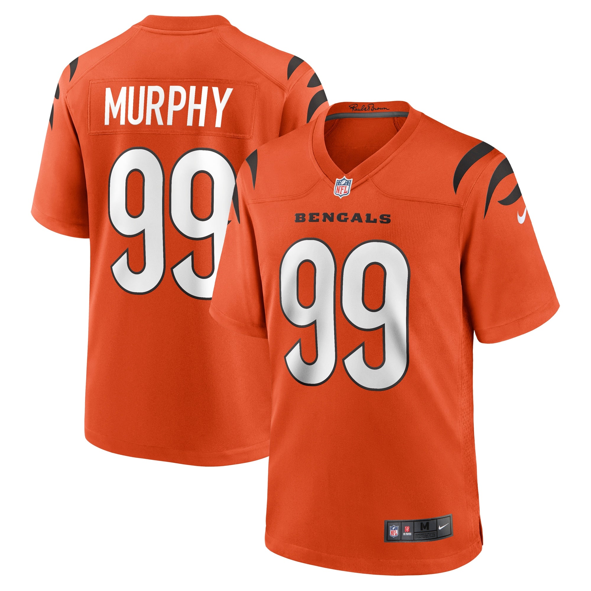 Myles Murphy Cincinnati Bengals Nike Team Game Jersey   Orange