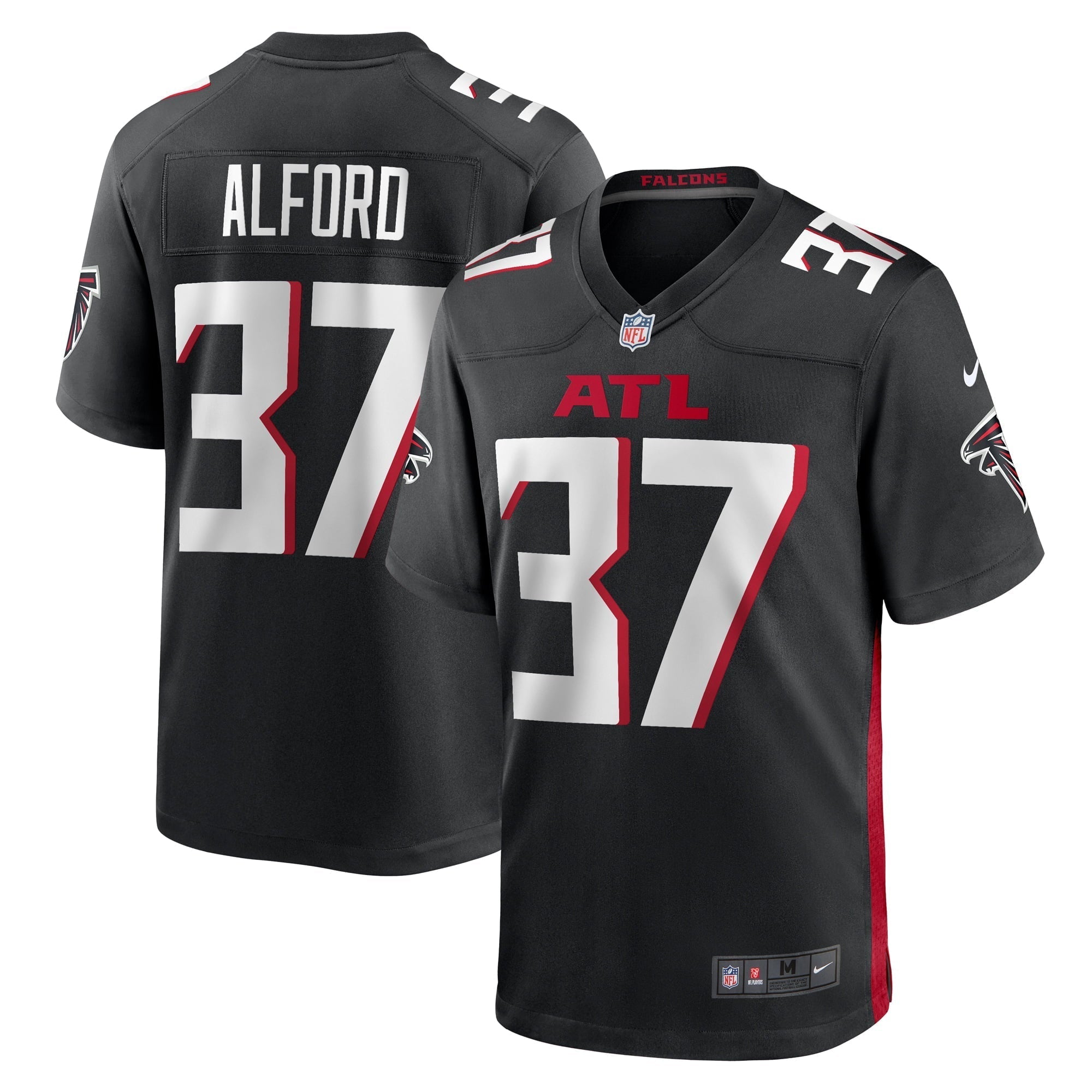 Men s Nike Dee Alford Black Atlanta Falcons Player Game Jersey
