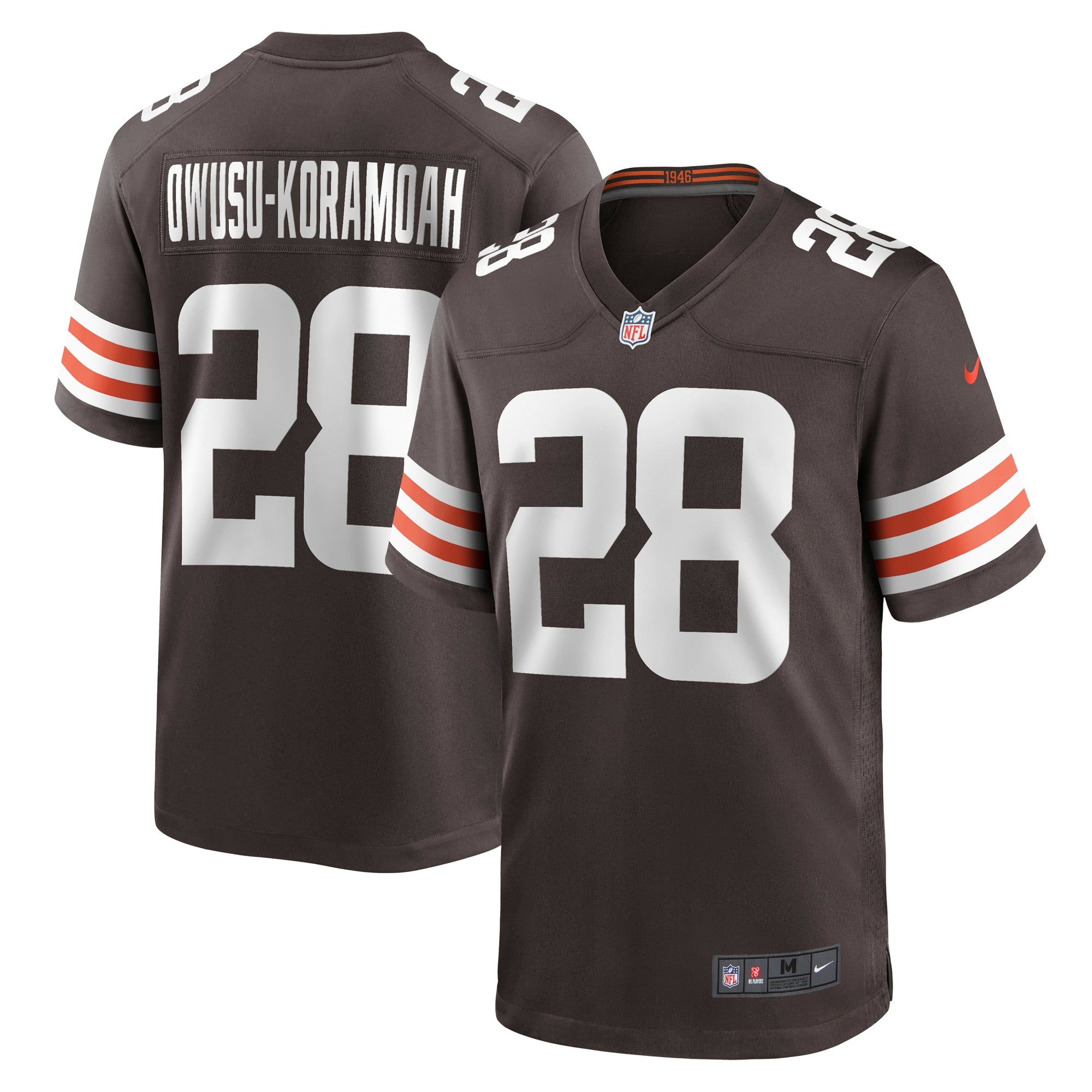 Jeremiah Owusu-Koramoah Cleveland Browns Nike Game Jersey   Brown