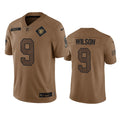 Men s Las Vegas Raiders Tyree Wilson 2023 Brown Salute To Service Limited Stitched Jersey