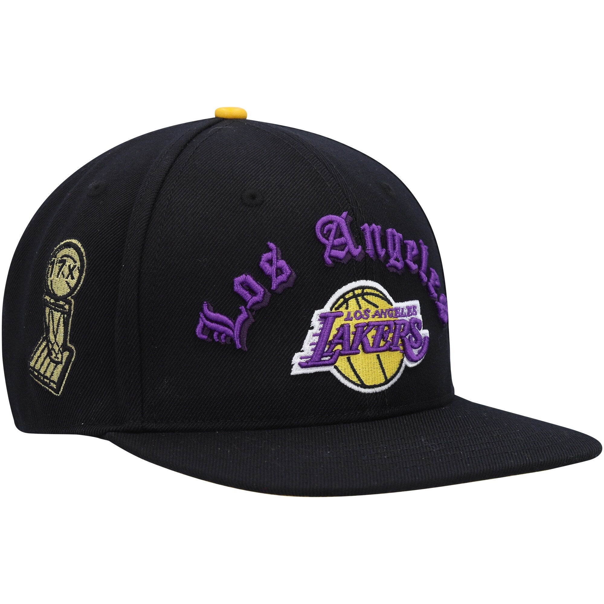 Los Angeles Lakers Pro Standard Old English Snapback Hat - Black