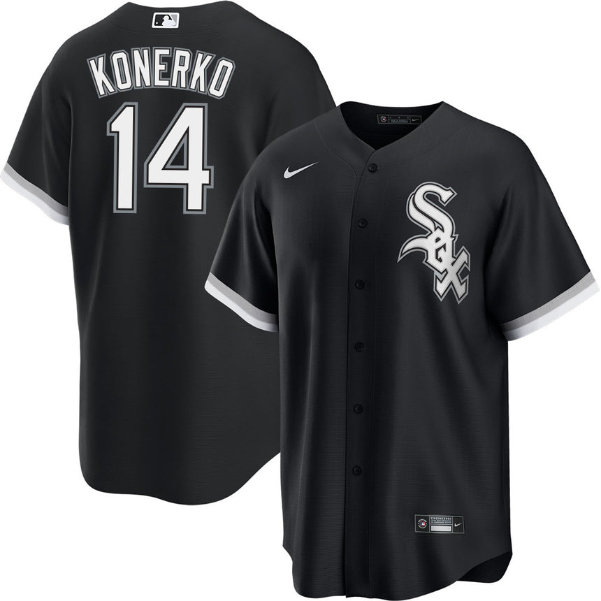 Men's Paul Konerko Chicago White Sox Black Alternate Premium Stitch Replica Jersey