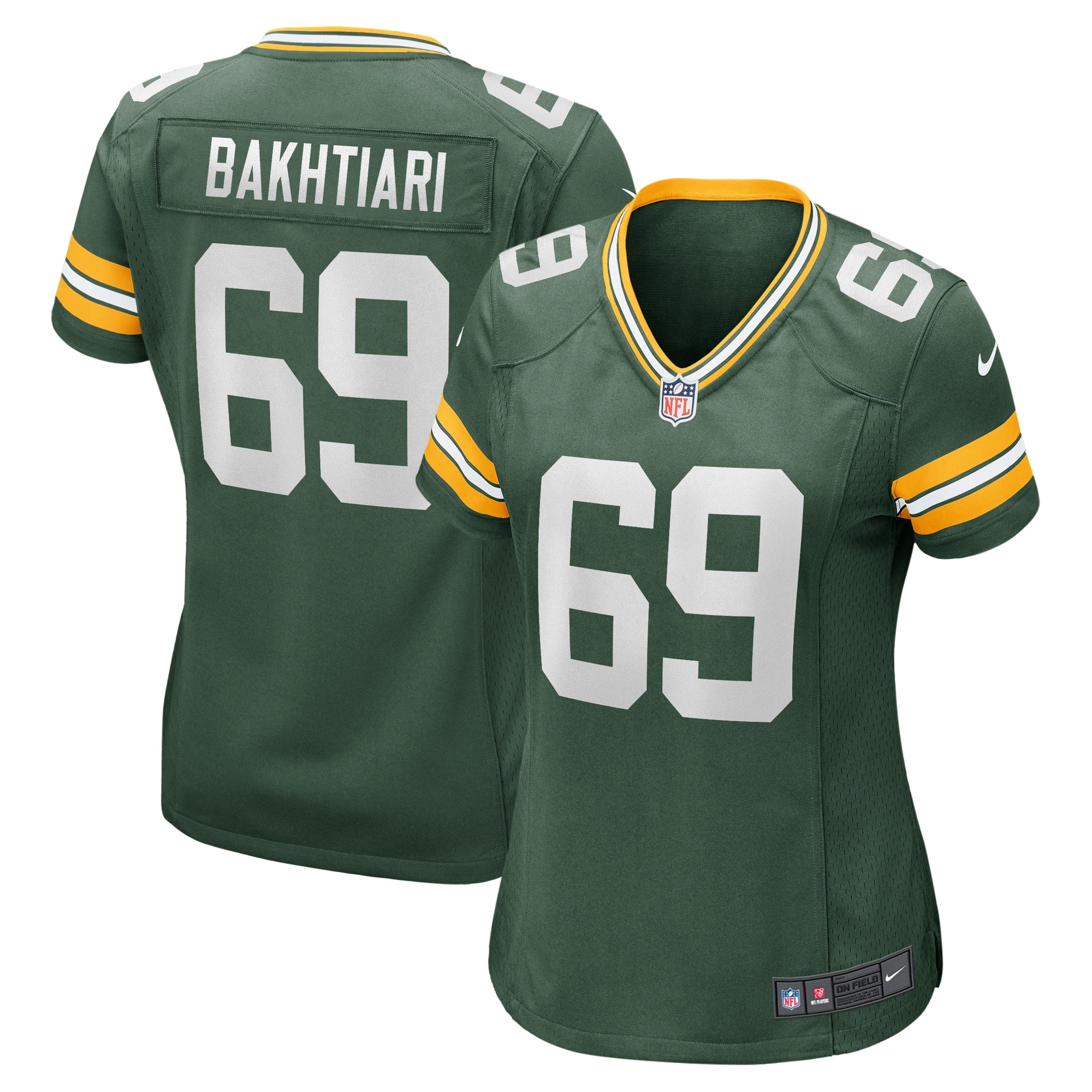 David Bakhtiari Green Bay Packers Nike Women s Game Player Jersey   Green