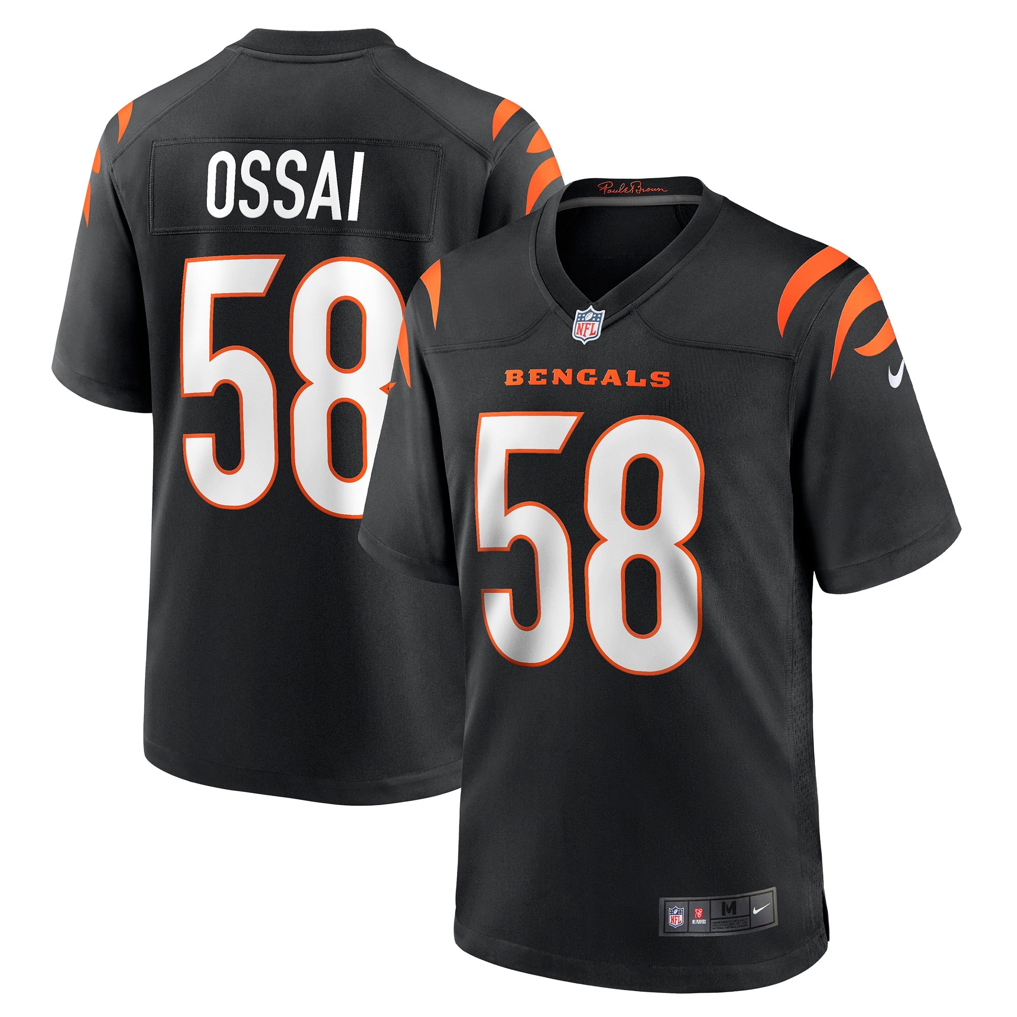 Joseph Ossai Cincinnati Bengals Nike Game Jersey   Black
