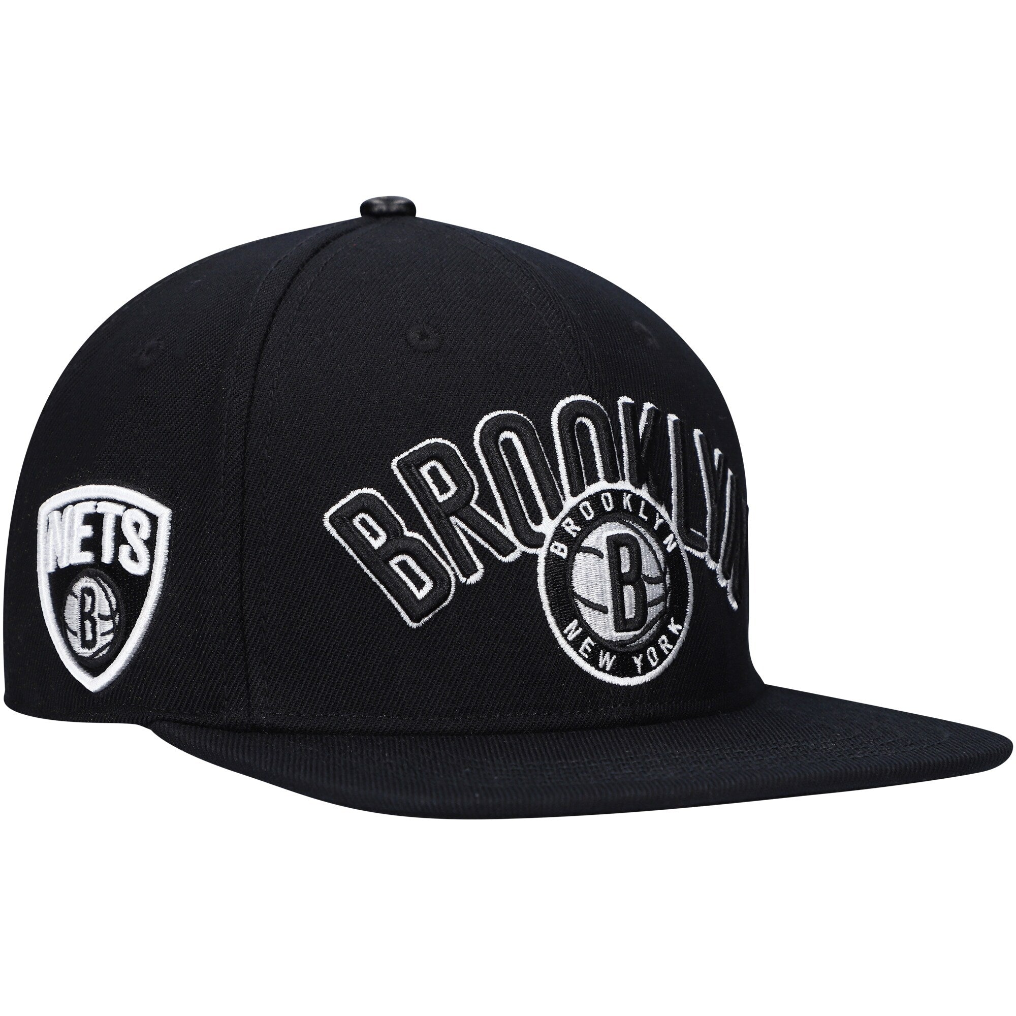 Brooklyn Nets Pro Standard Wordmark Logo Snapback Hat - Black