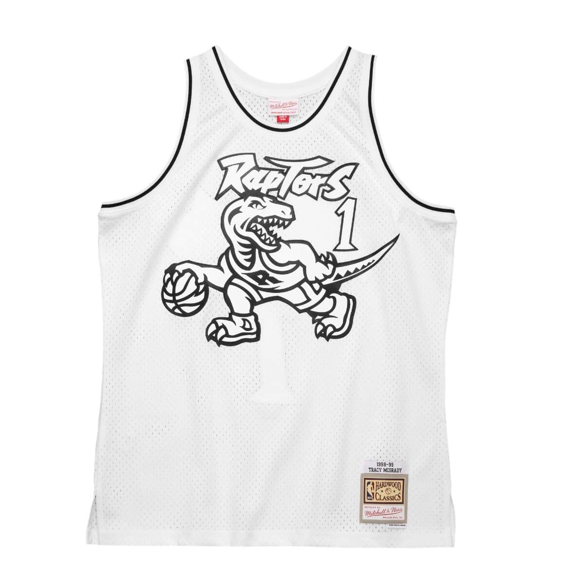 White Black Swingman Tracy Mcgrady Toronto Raptors 1998-99 Jersey