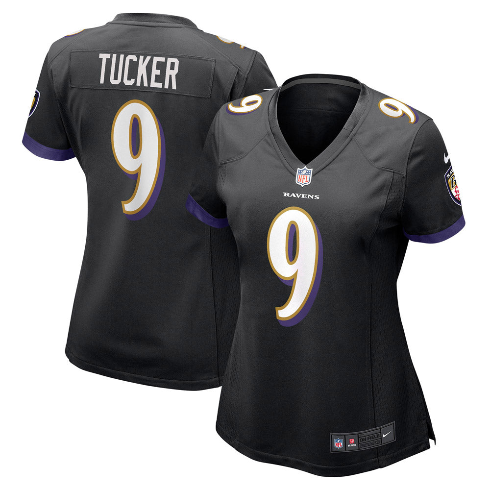 Women s Baltimore Ravens Justin Tucker Game Jersey Black