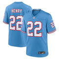 Derrick Henry Tennessee Titans Nike Oilers Throwback Alternate Game Player Jersey   Light Blue
