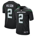 Zach Wilson Nike New York Jets Game Jersey   Stealth Black