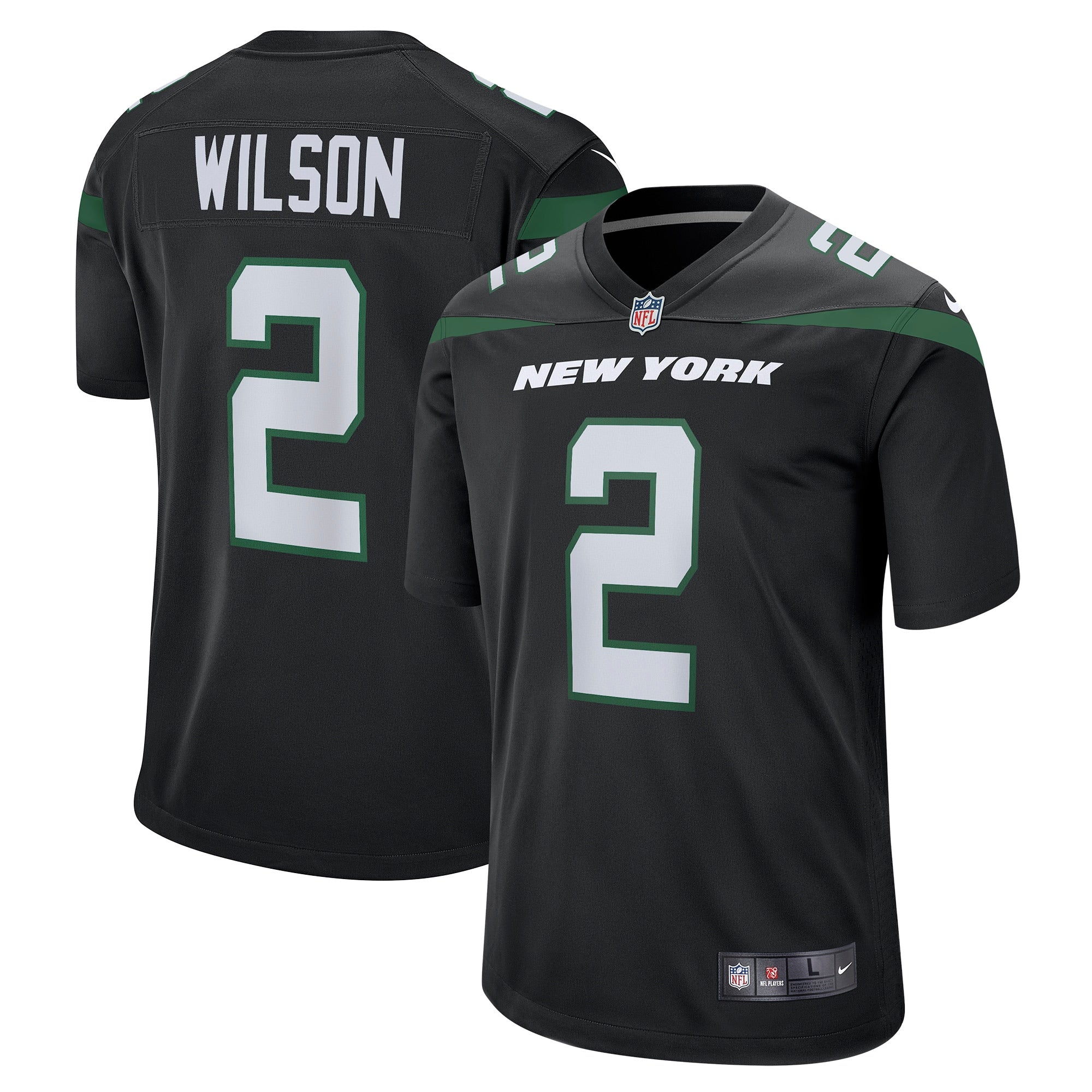 Zach Wilson Nike New York Jets Game Jersey   Stealth Black