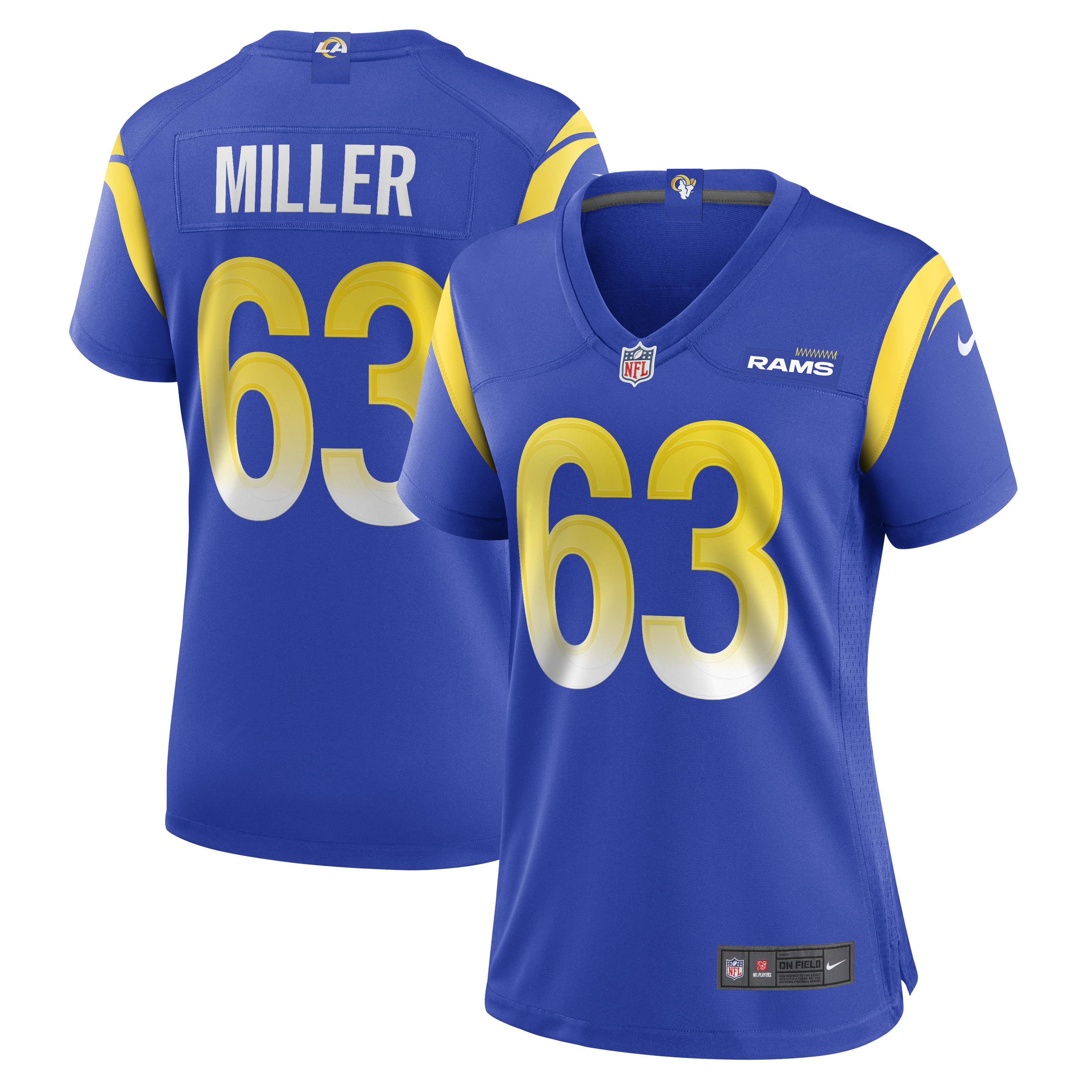 Grant Miller Los Angeles Rams Nike Women s  Game Jersey   Royal