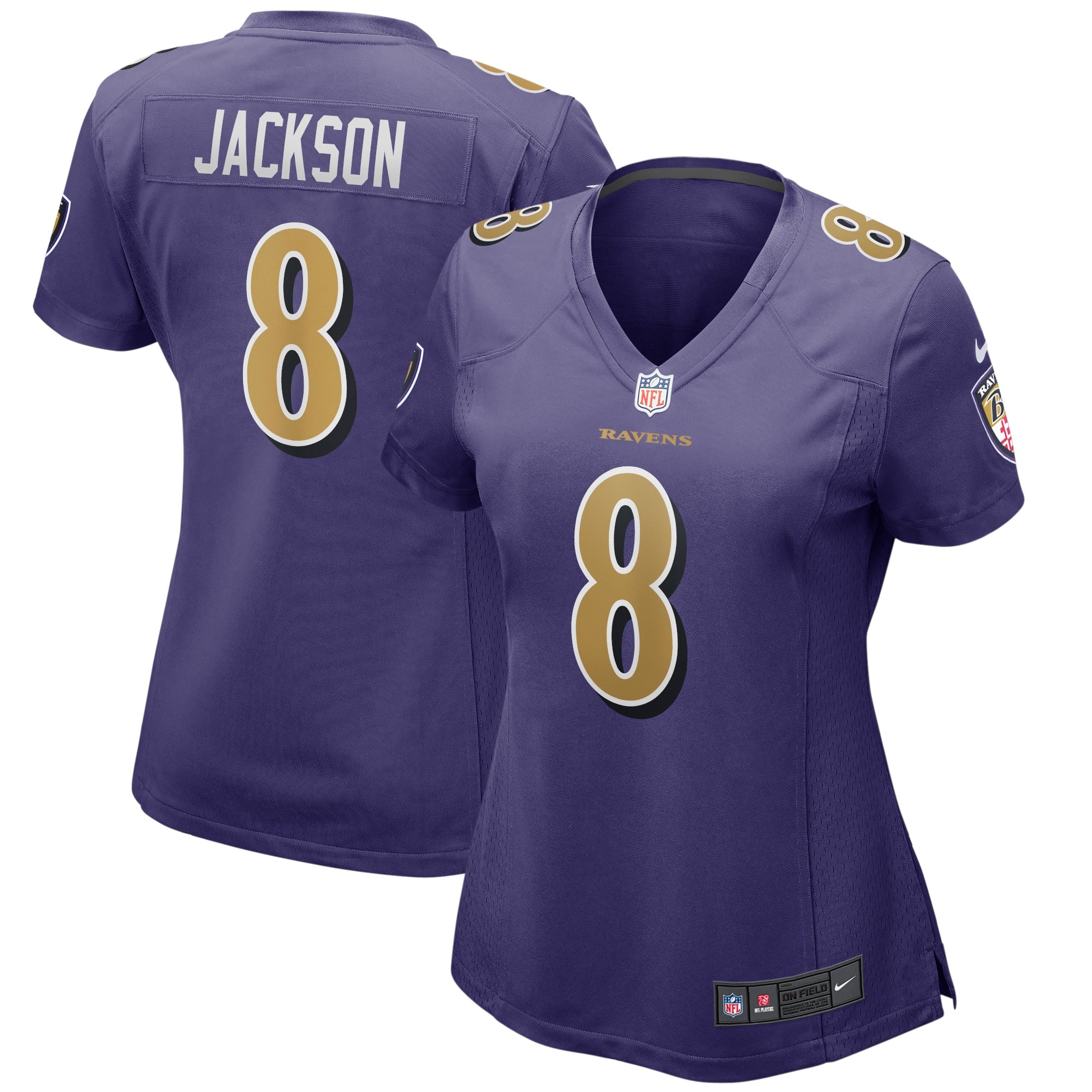 Lamar Jackson Baltimore Ravens Nike Women s Alternate Game Player Jersey   Purple