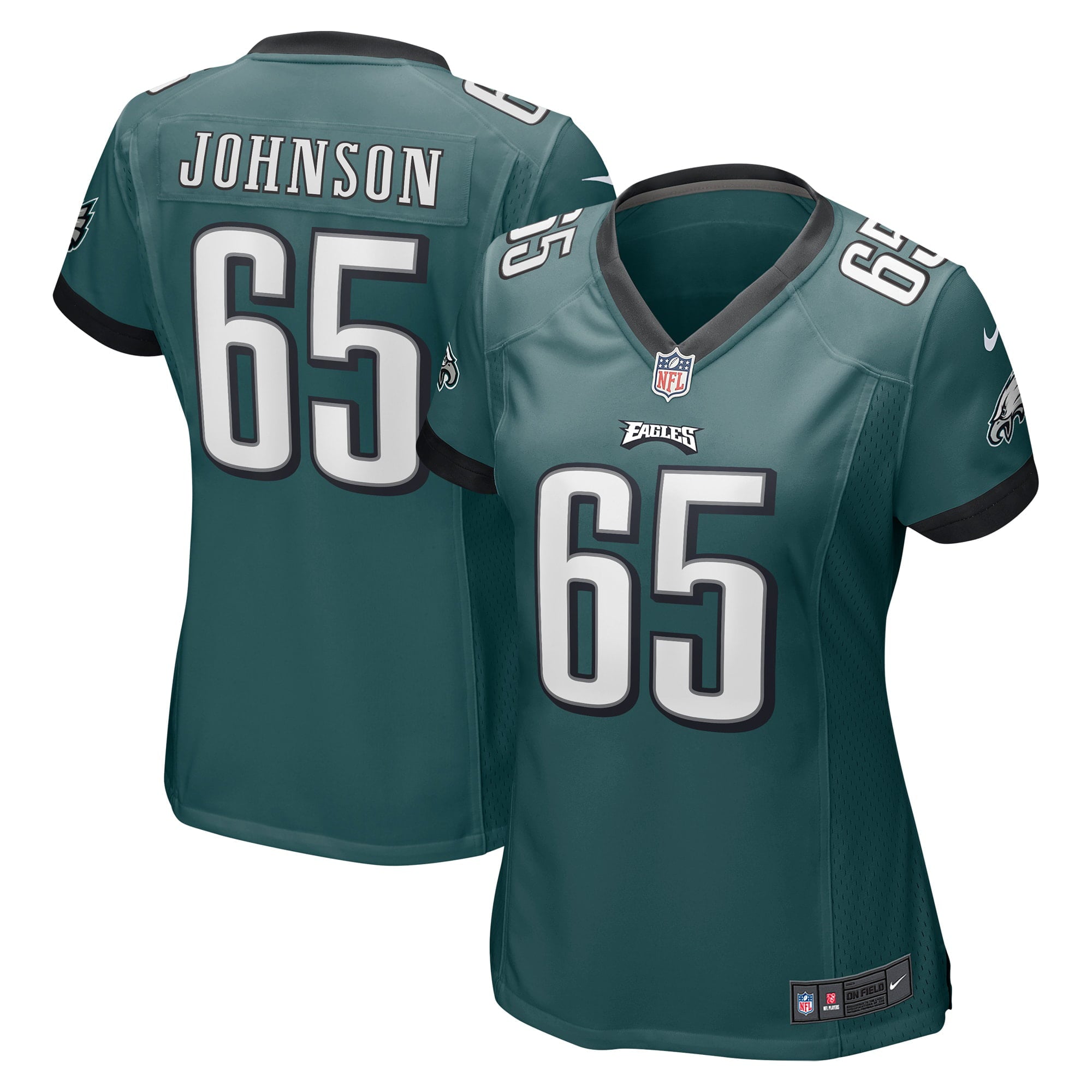 Women s Nike Lane Johnson Midnight Green Philadelphia Eagles Game Jersey