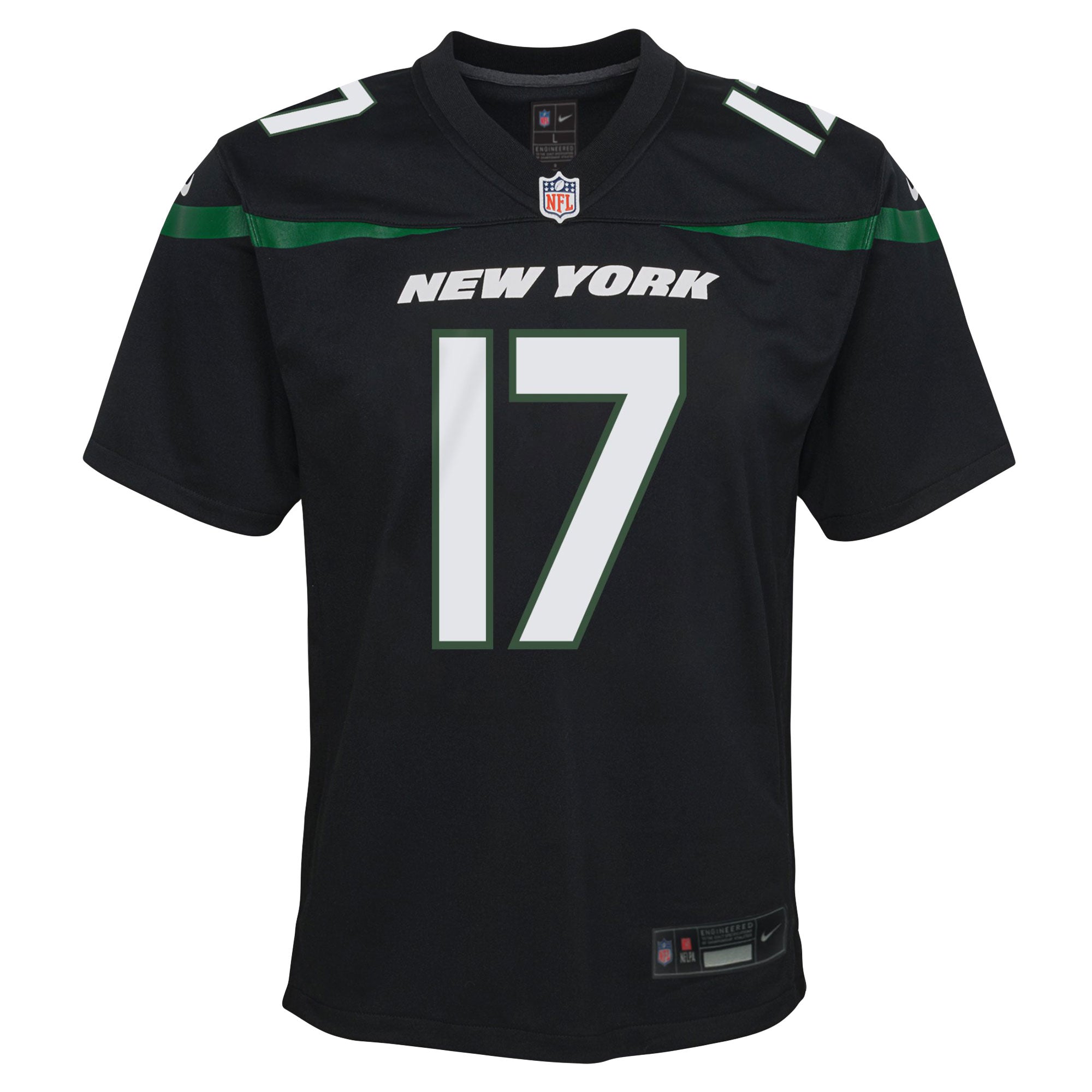 Garrett Wilson New York Jets Nike Youth Game Jersey   Black