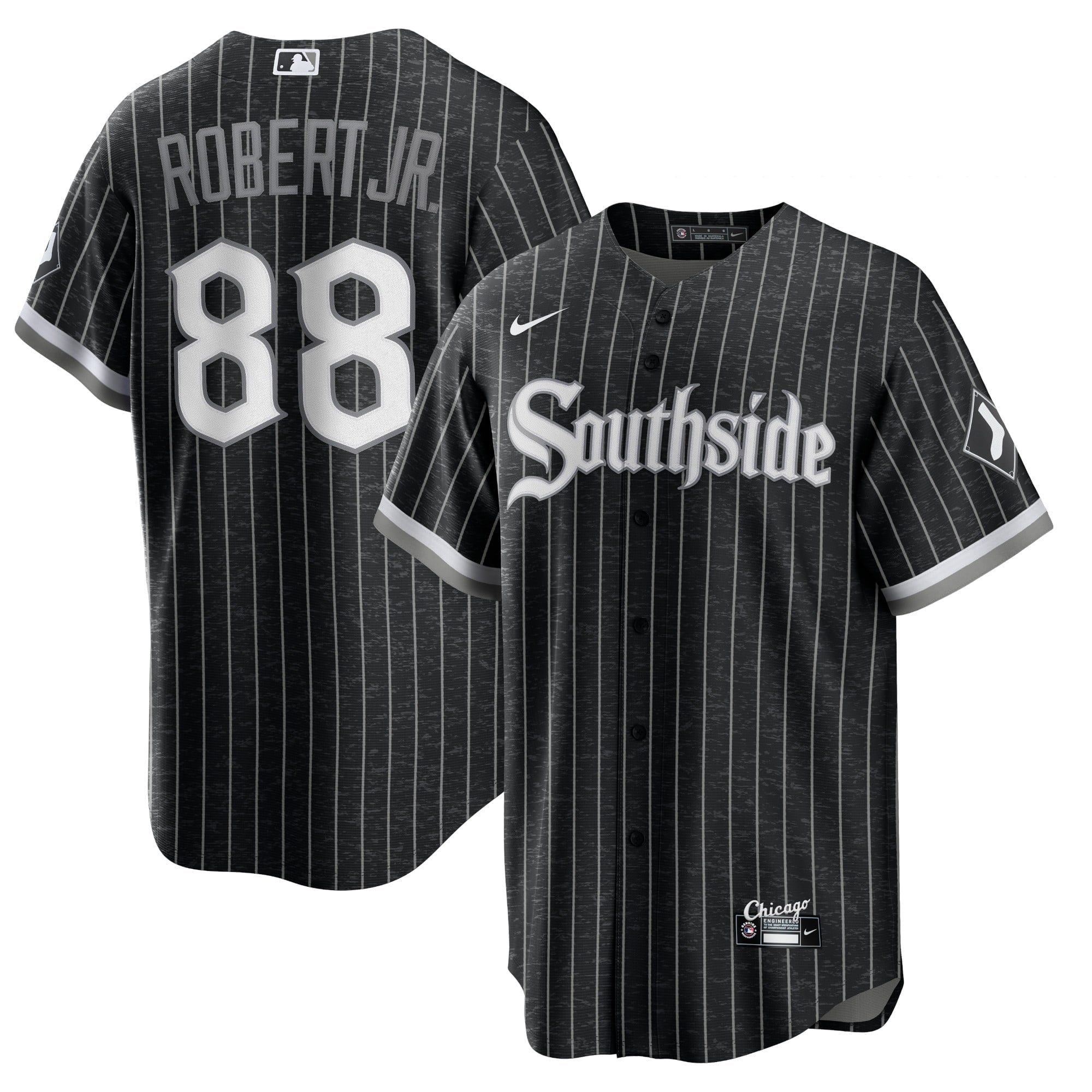 Men's Nike Luis Robert Black Chicago White Sox City Connect Replica Player Jersey