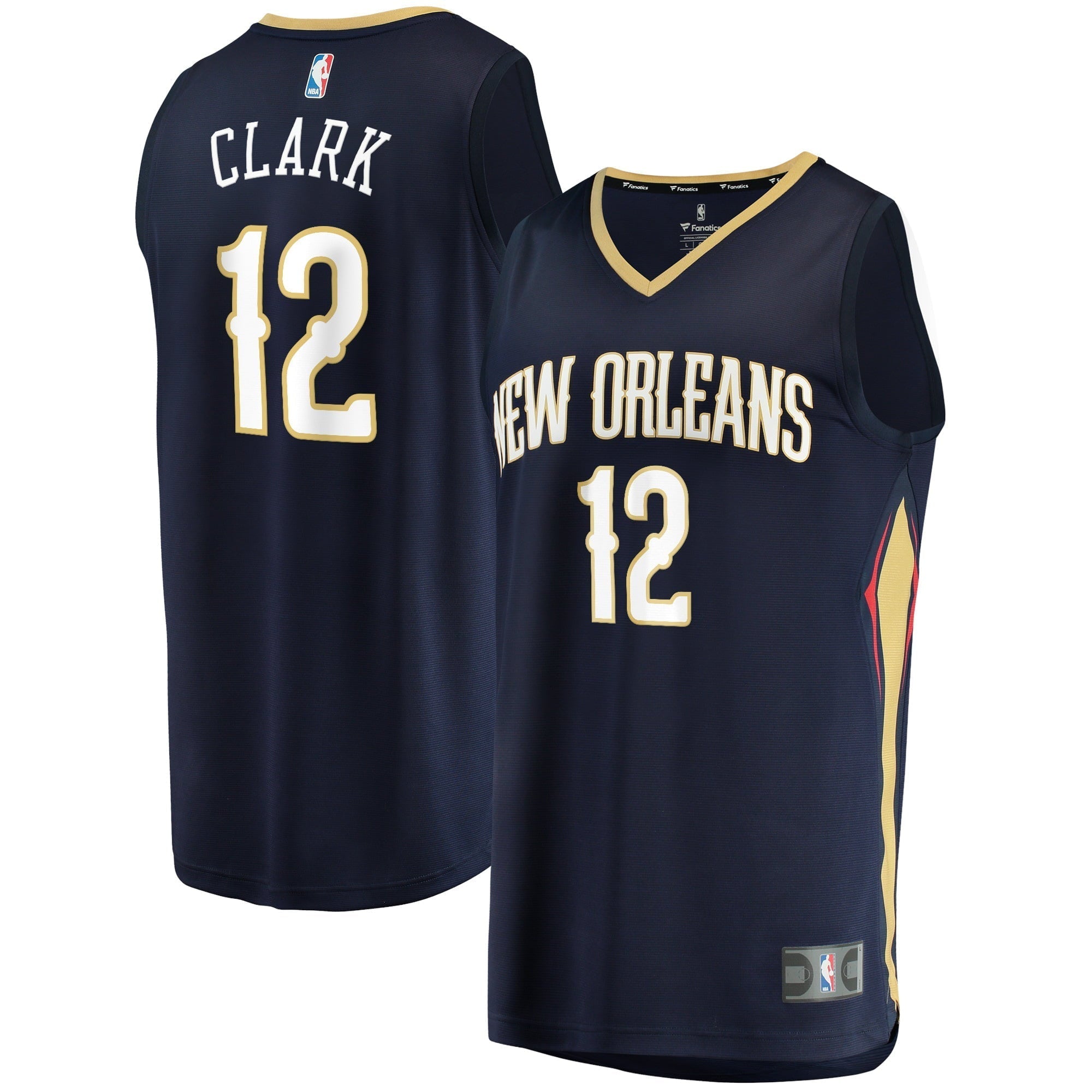Youth Fanatics Branded Gary Clark Navy New Orleans Pelicans 2021/22 Fast Break Replica Jersey - Icon Edition