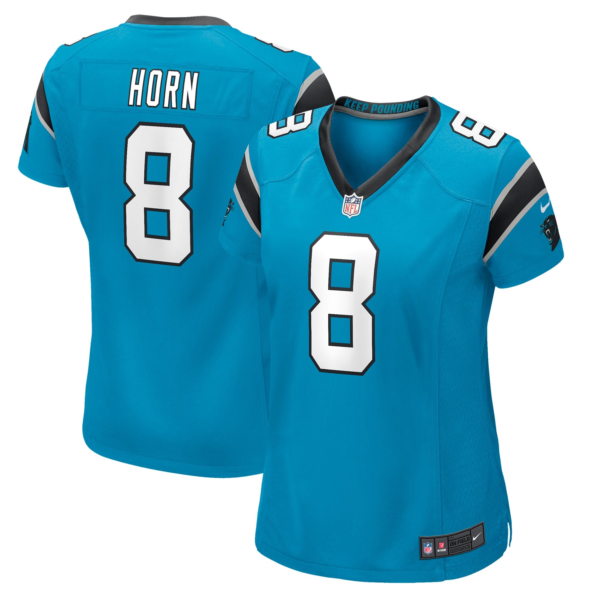 Jaycee Horn Carolina Panthers Nike Women s Game Player Jersey   Blue