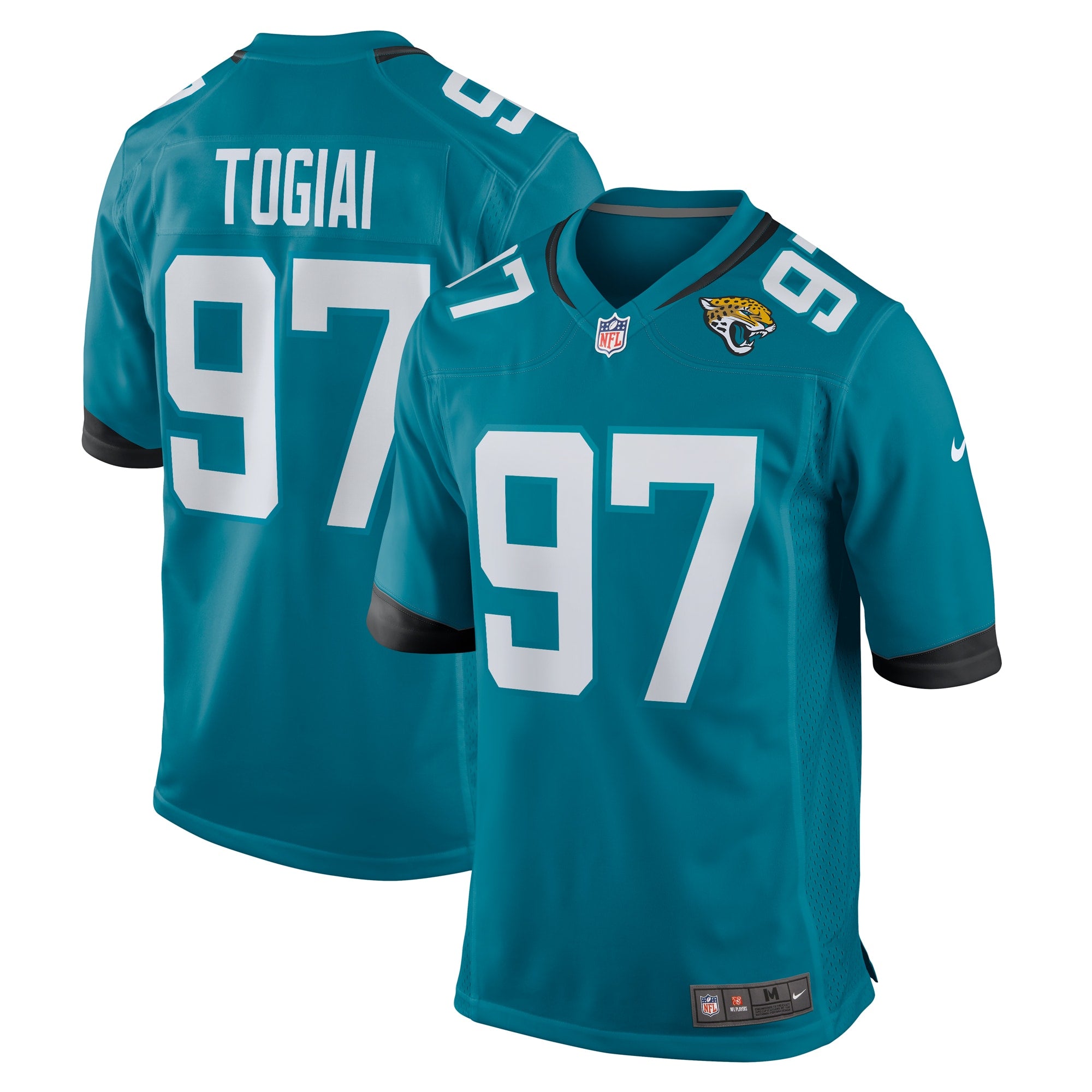Tommy Togiai Jacksonville Jaguars Nike Team Game Jersey    Teal