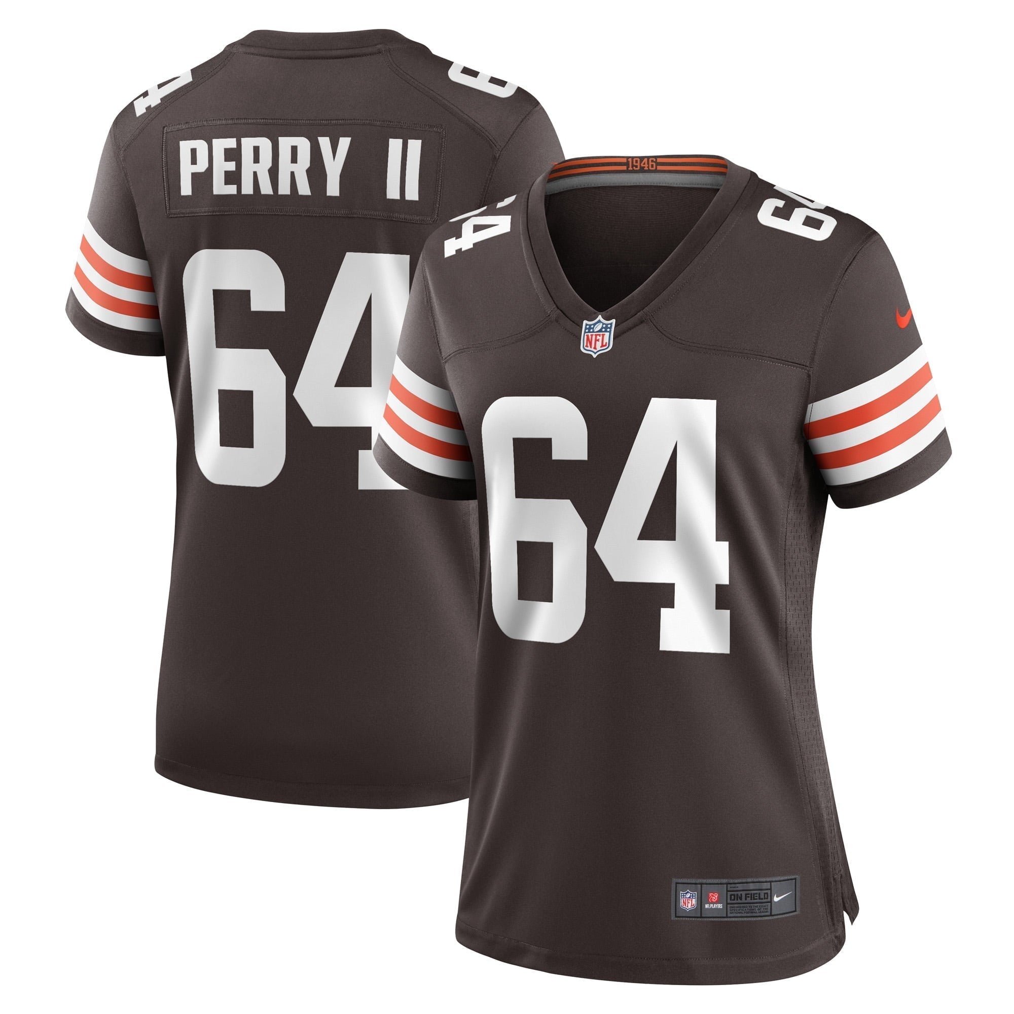 Women s Nike Roderick Perry II Brown Cleveland Browns Game Player Jersey