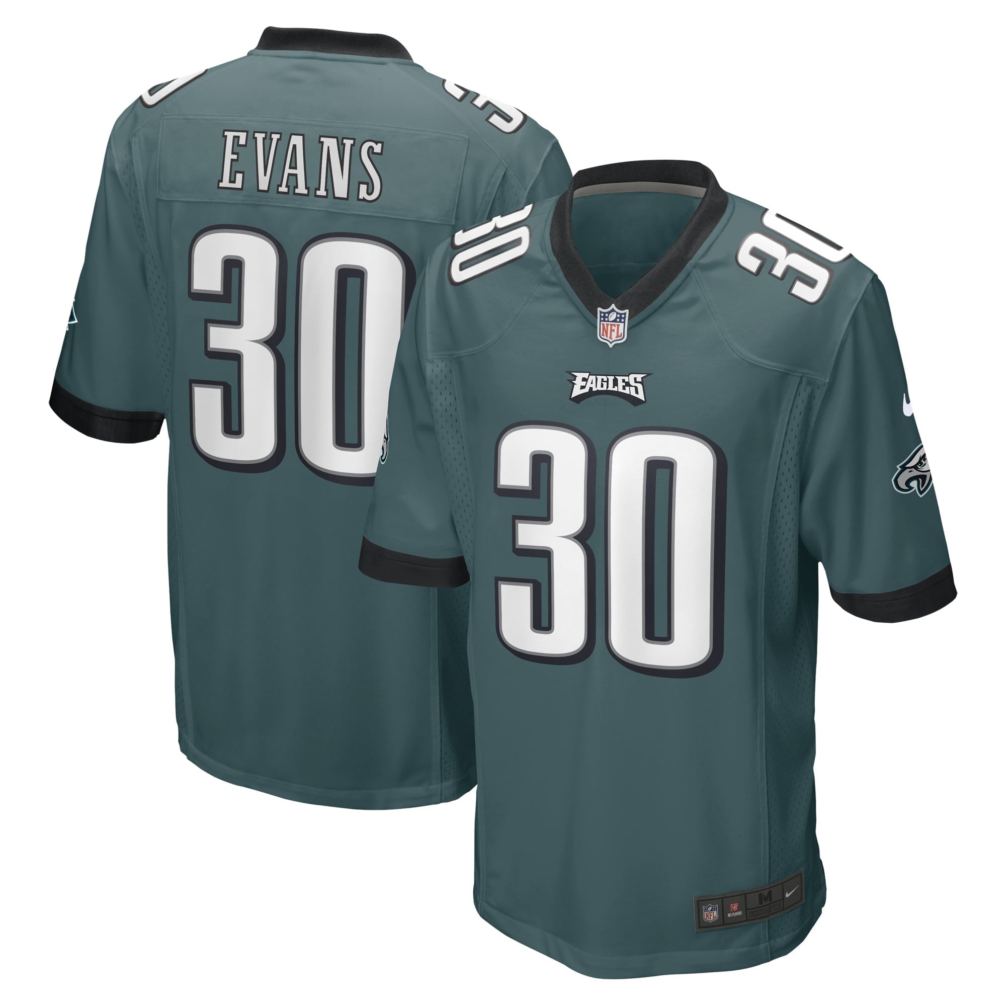 Men s Nike Justin Evans Midnight Green Philadelphia Eagles Game Player Jersey